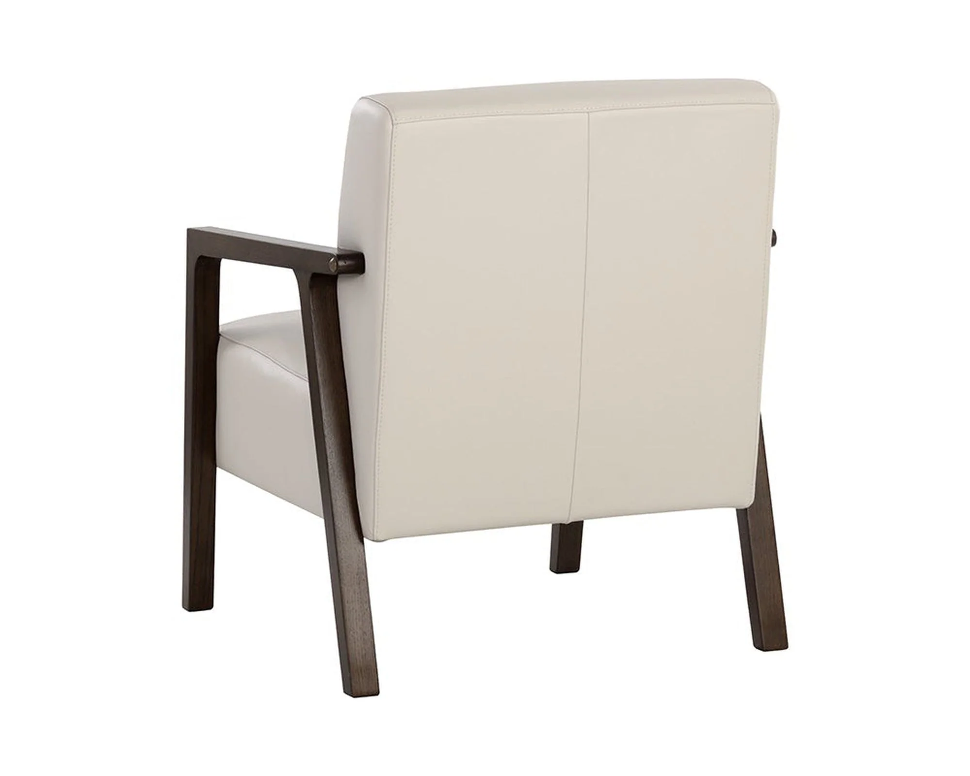 Sunpan Neymar Lounge Chair - Linea Light Grey Leather Clearance - Image 4
