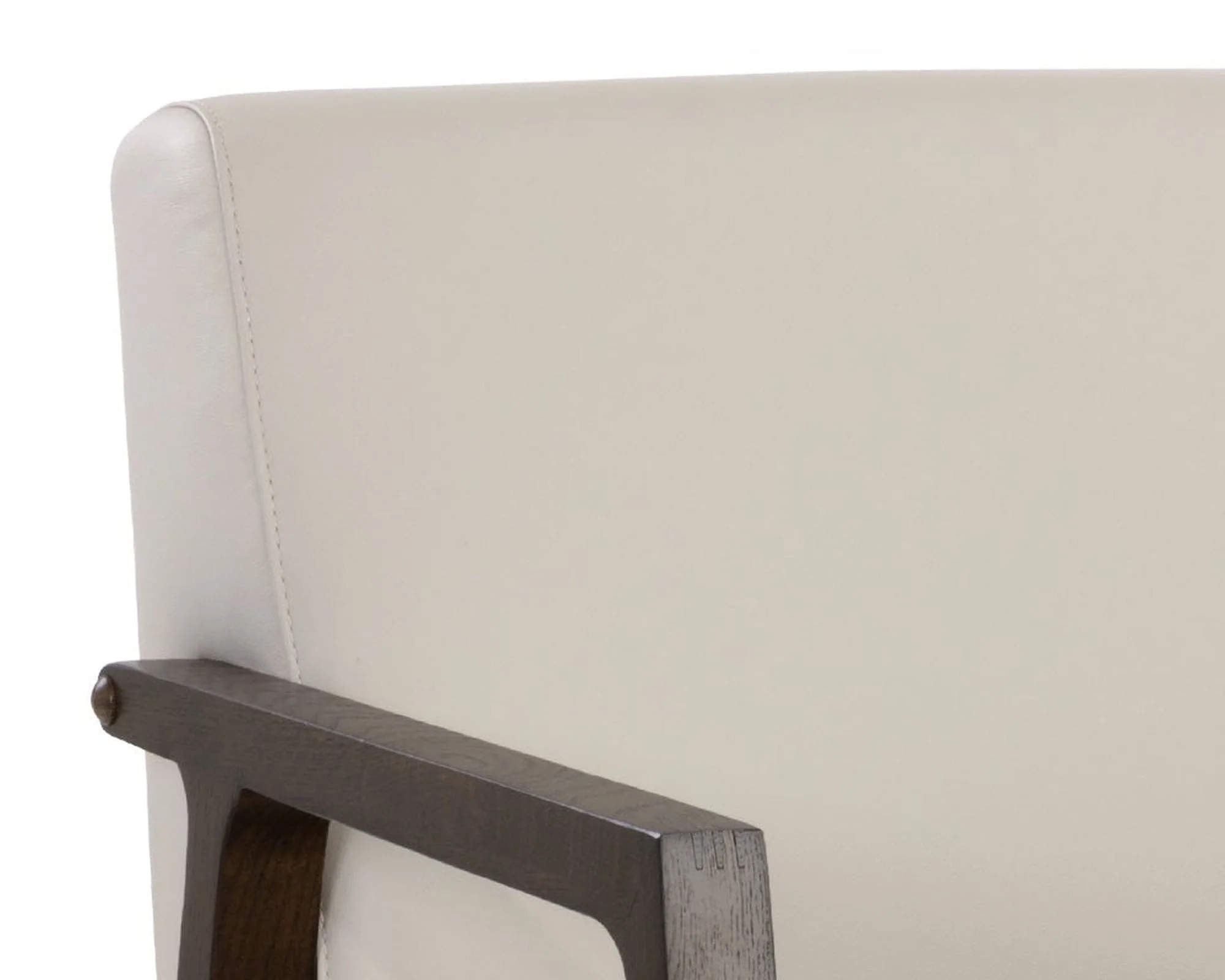 Sunpan Neymar Lounge Chair - Linea Light Grey Leather Clearance - Image 6