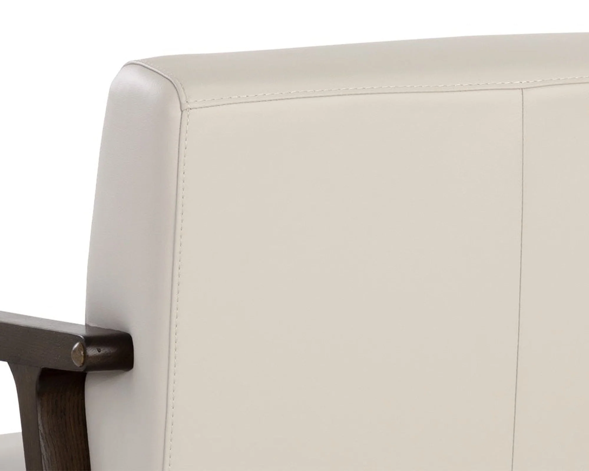 Sunpan Neymar Lounge Chair - Linea Light Grey Leather Clearance - Image 7