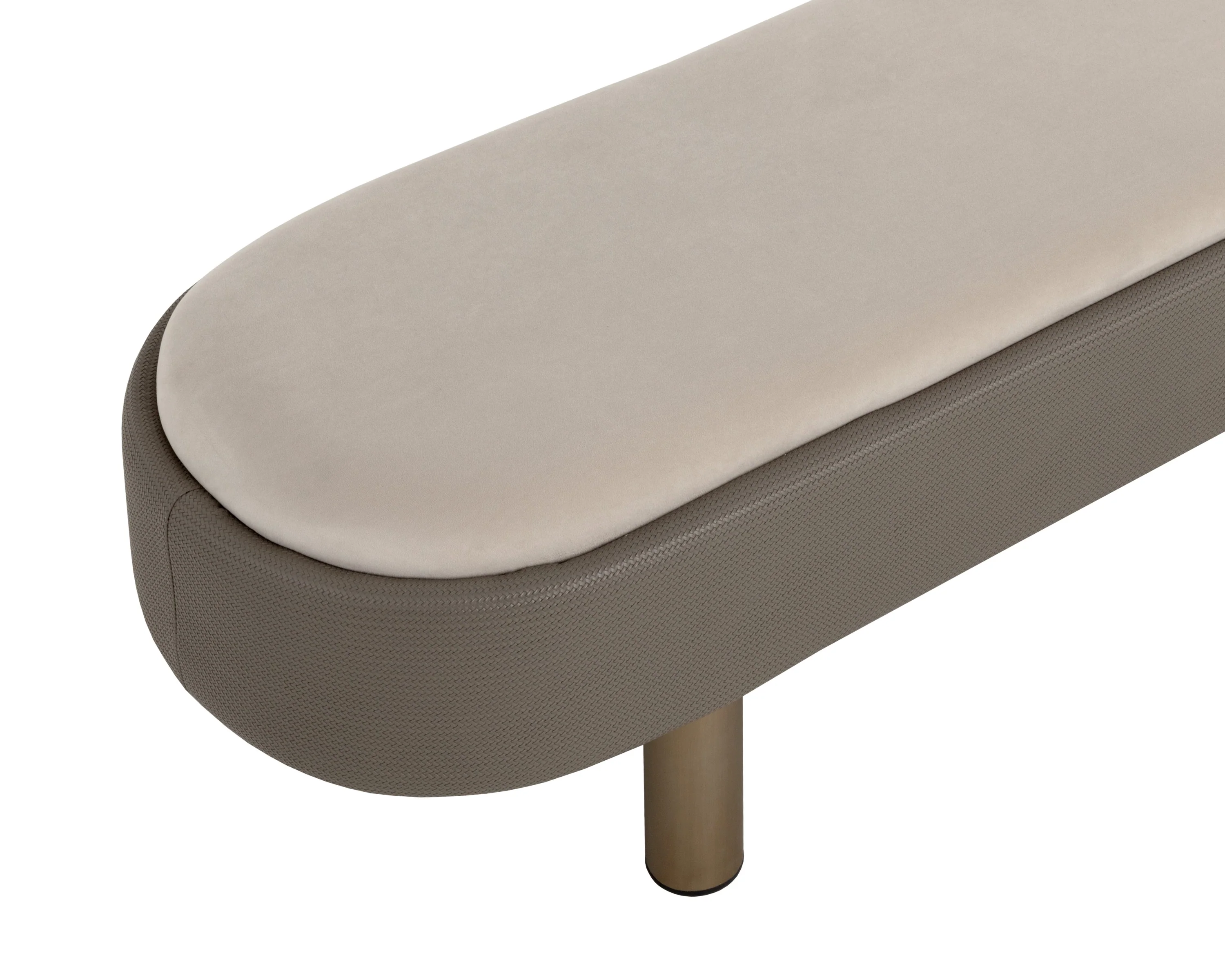 Sunpan Odella Bench - Meg Taupe / Porcini Taupe - Image 4
