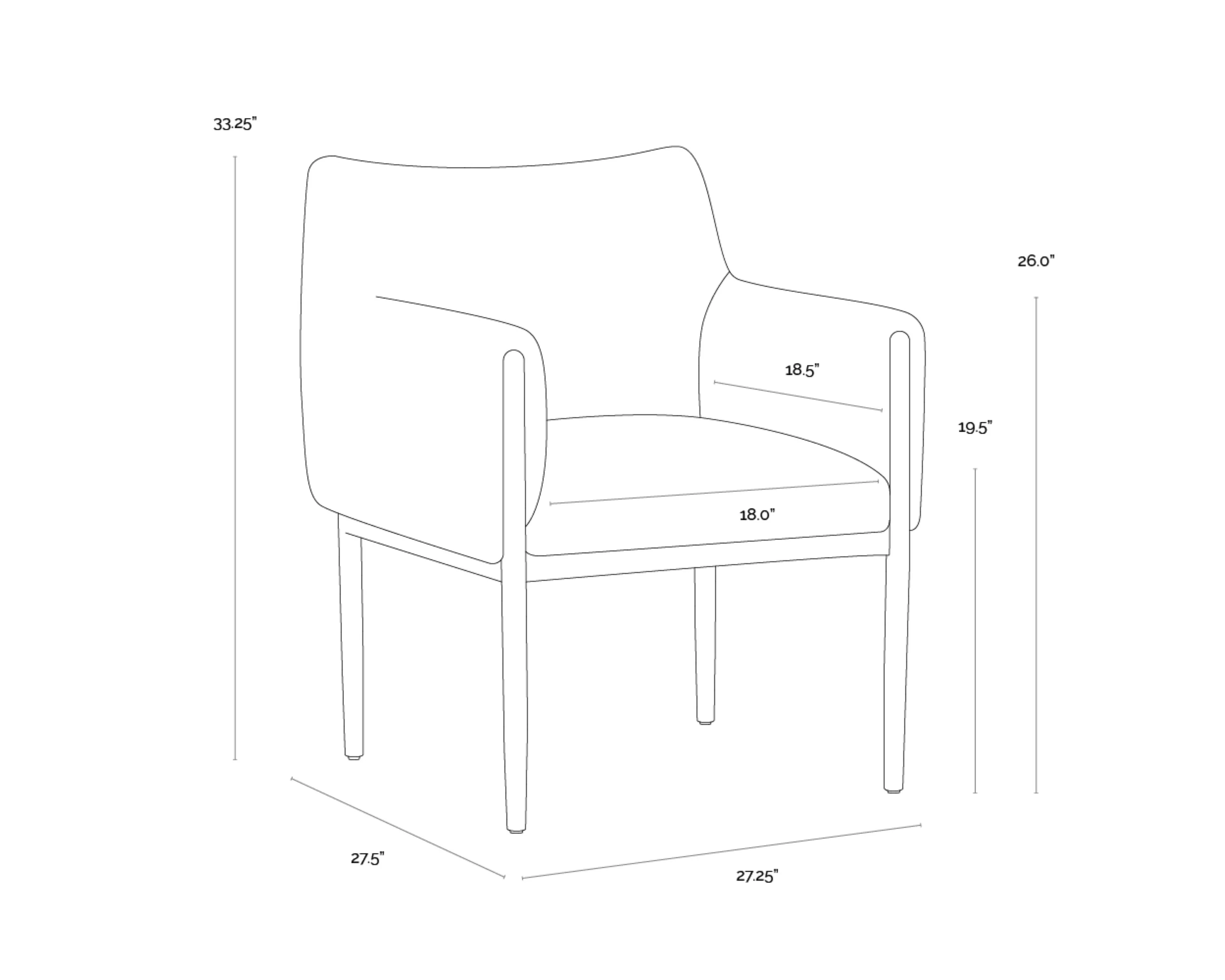 Sunpan Olea Dining Armchair - Image 13