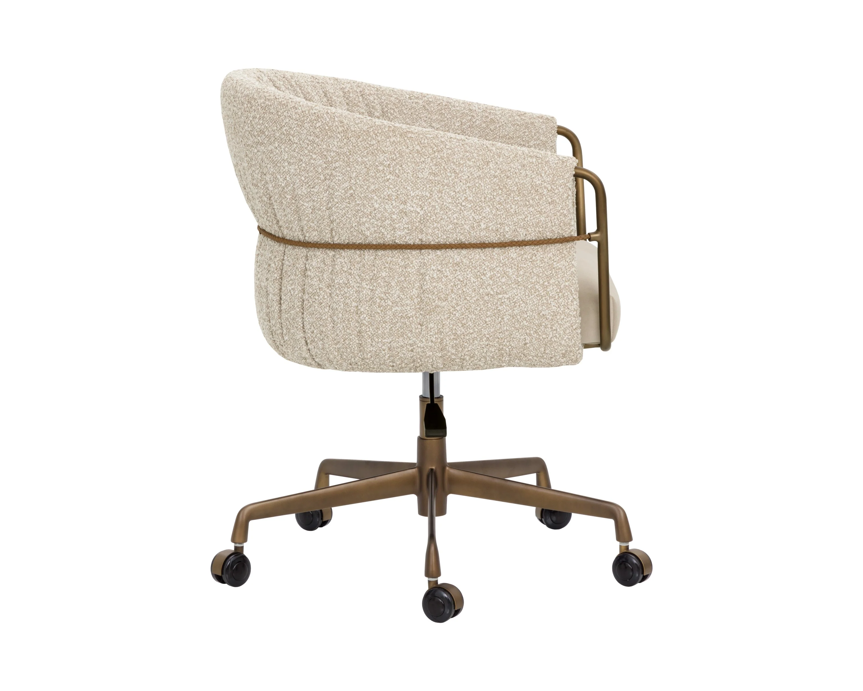 Sunpan Olma Office Chair - Meg Taupe / Santa Cruz Oatmeal - Image 3