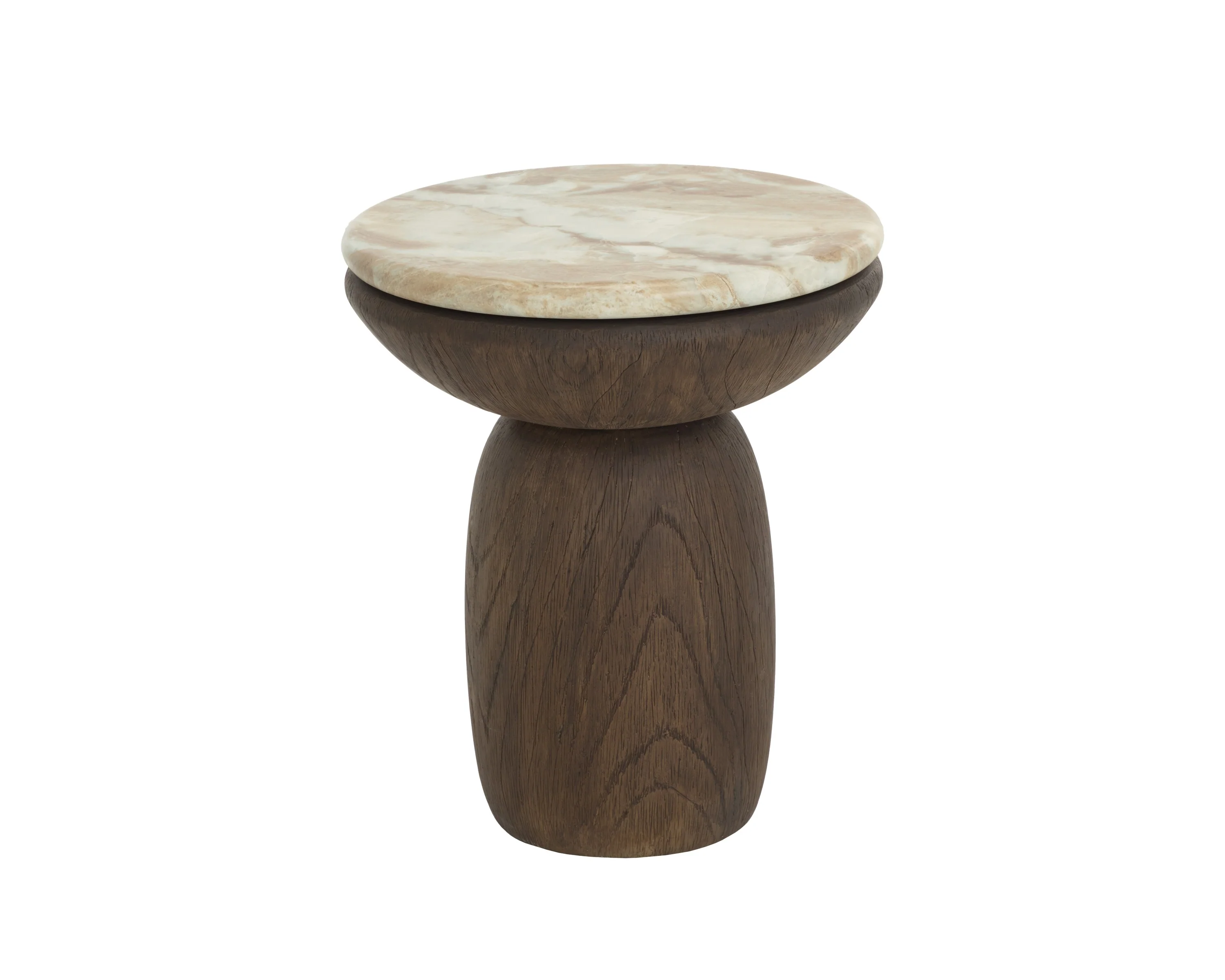 Sunpan Orula End Table - Marble Look - Macchiato - Image 2