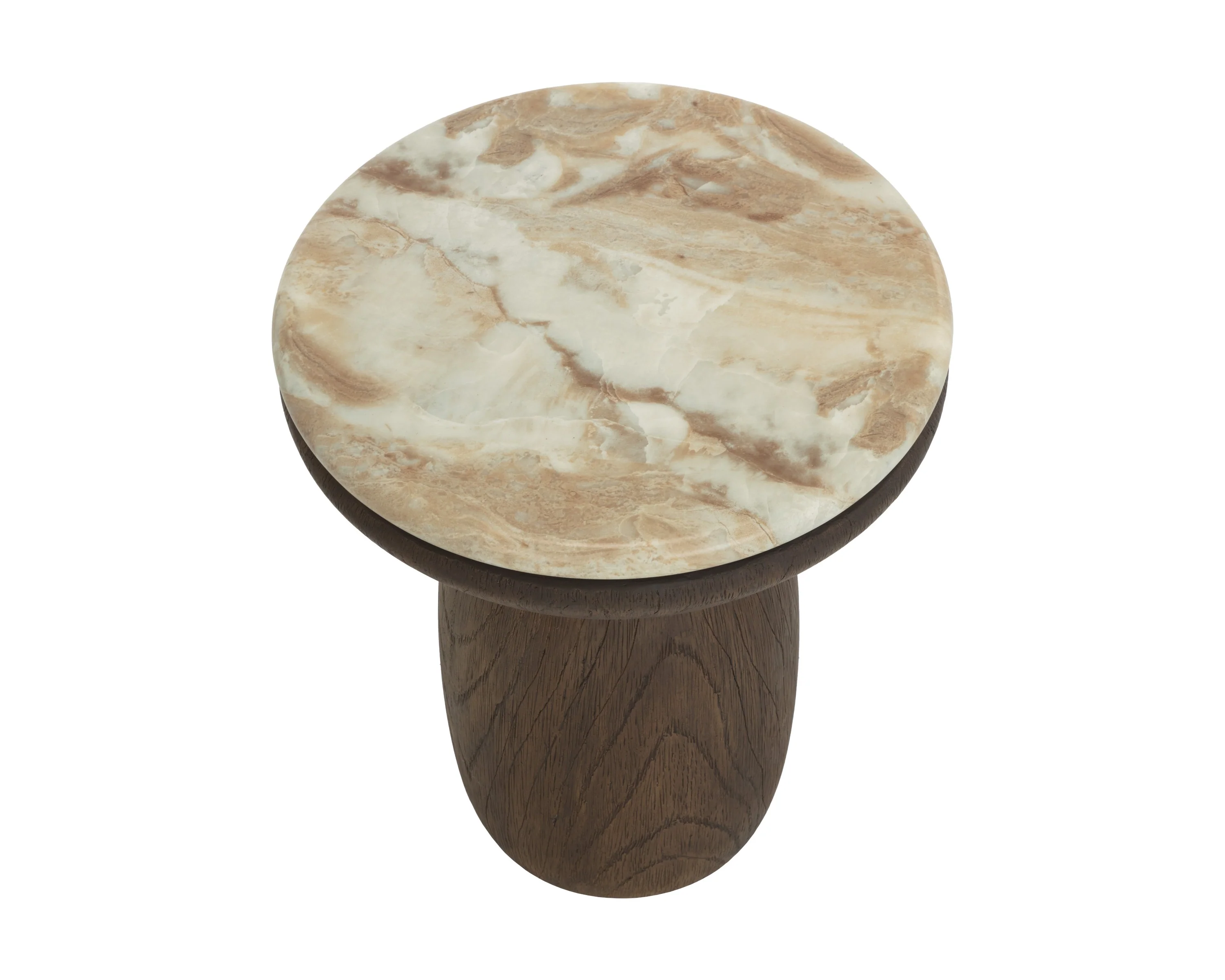 Sunpan Orula End Table - Marble Look - Macchiato - Image 3