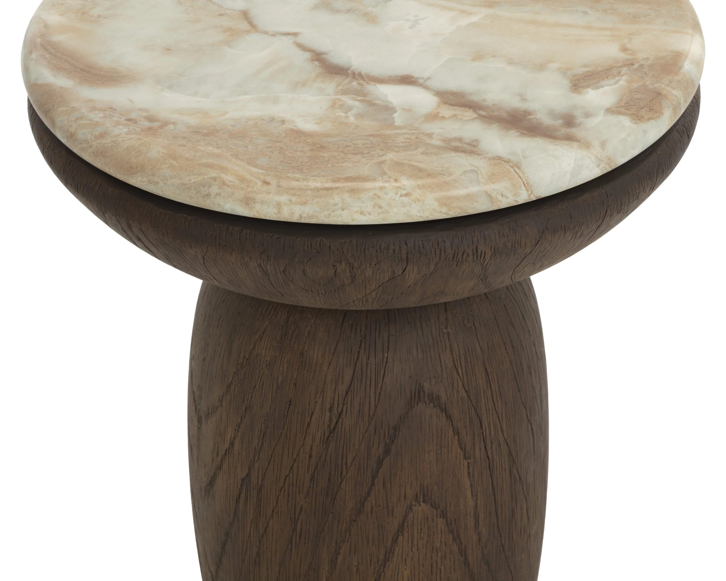 Sunpan Orula End Table - Marble Look - Macchiato - Image 4