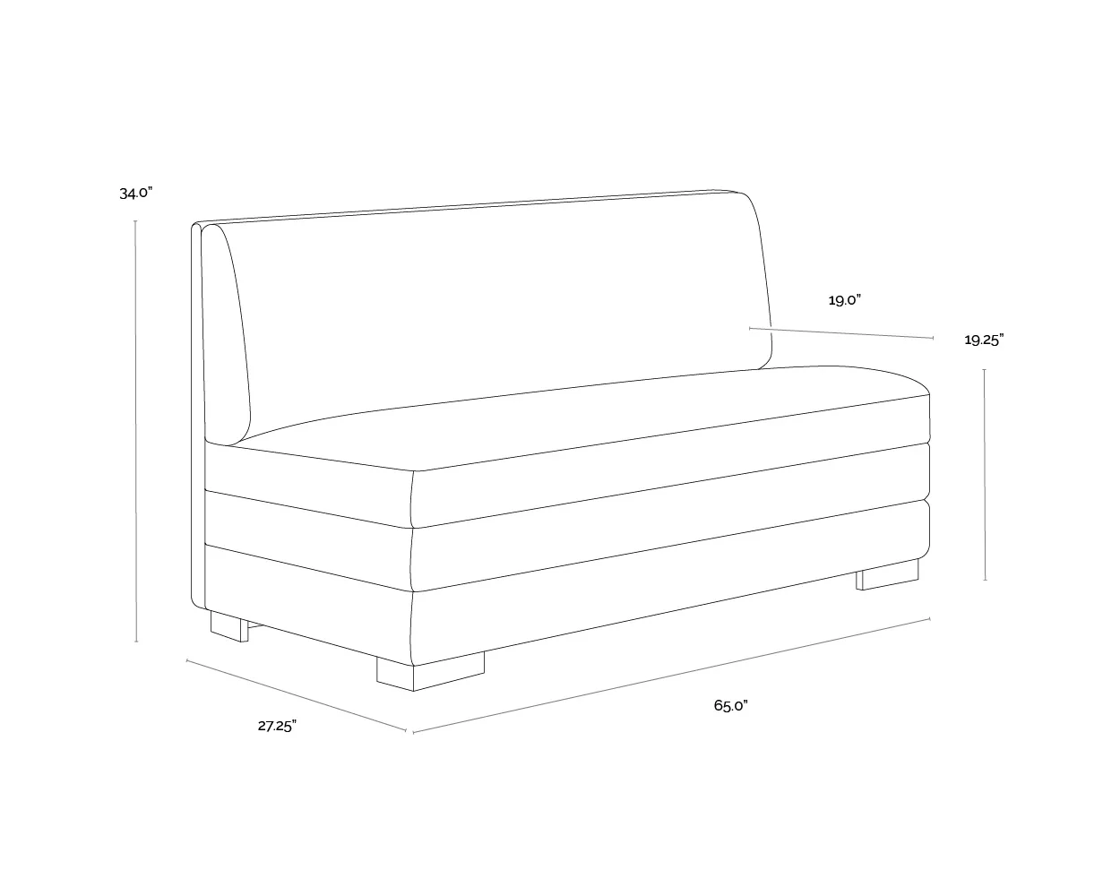 Sunpan Radcliff Banquette - Image 6