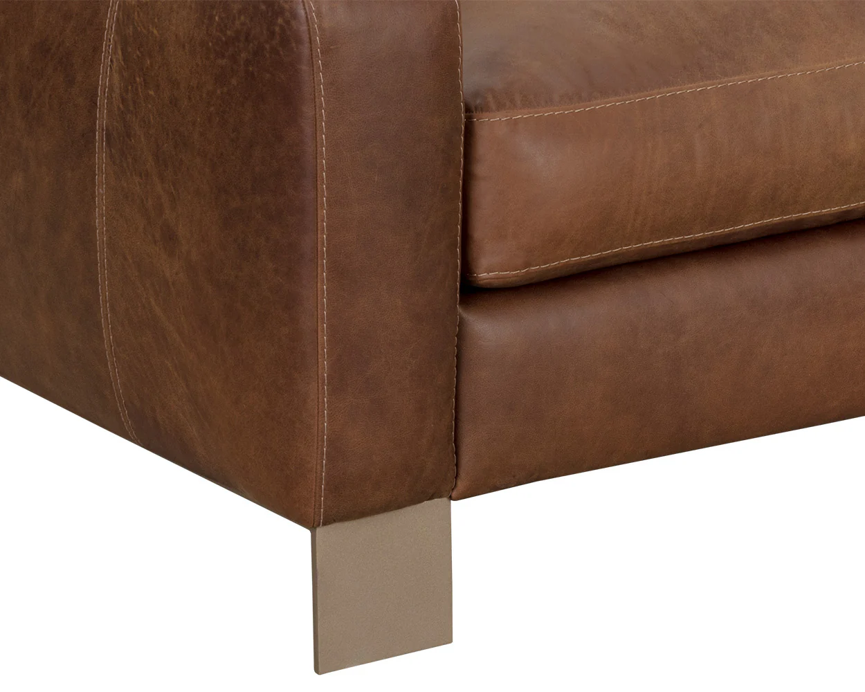 Sunpan Rafael Sofa - Lucia Tobacco Leather - Image 5