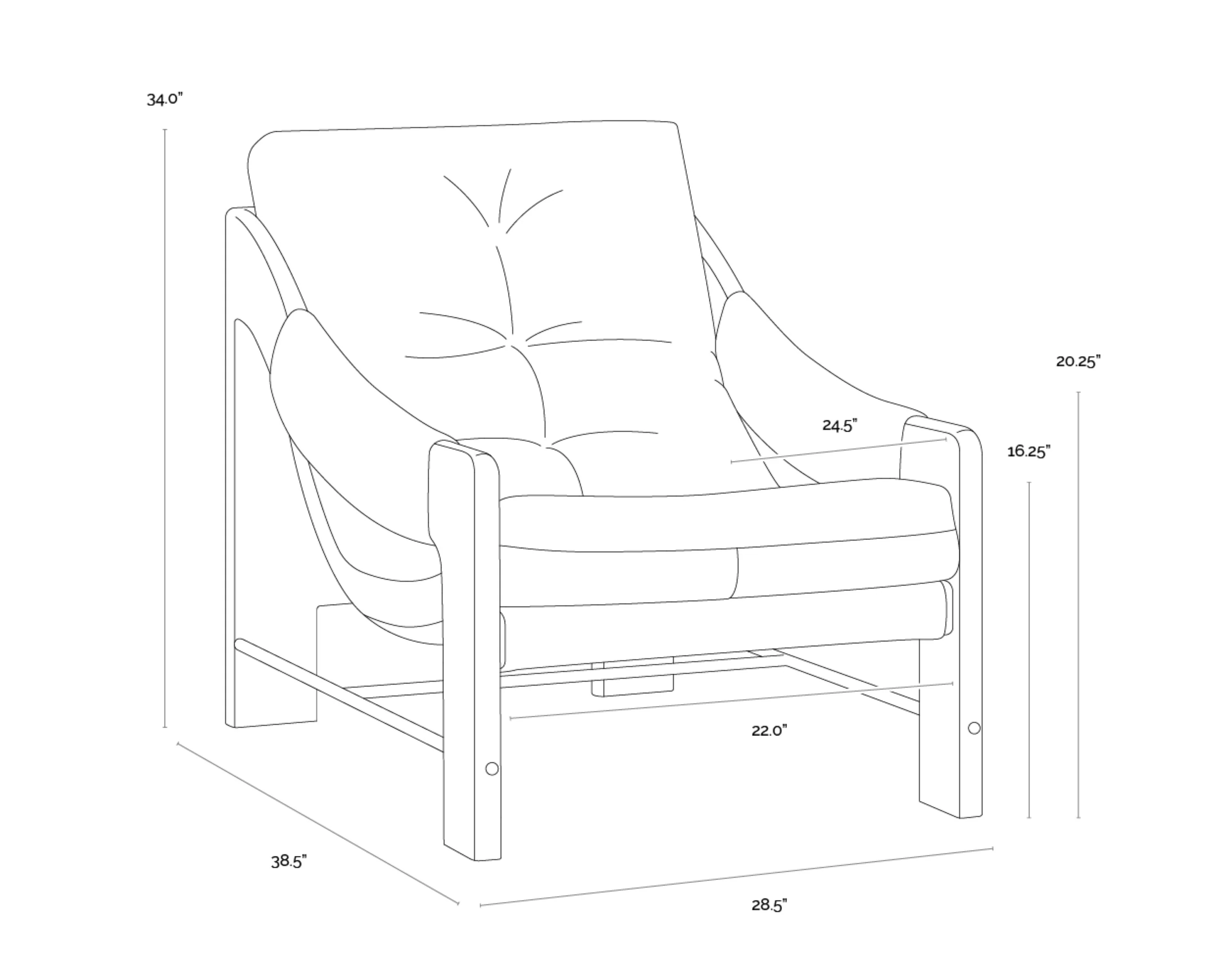 Sunpan Rafferty Lounge Chair - Image 11