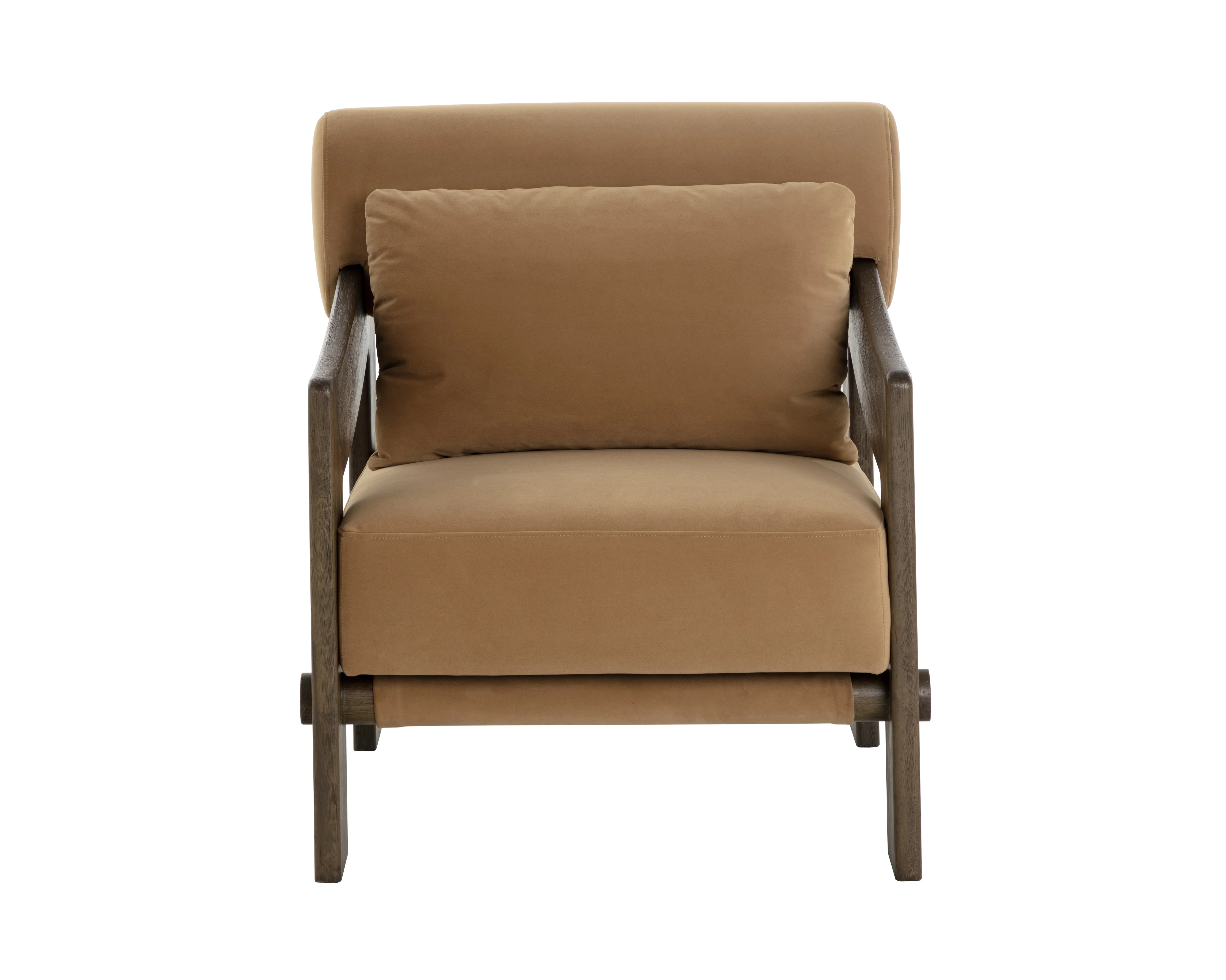 Sunpan Reizo Lounge Chair - Distressed Brown - Kona Camel - Image 2