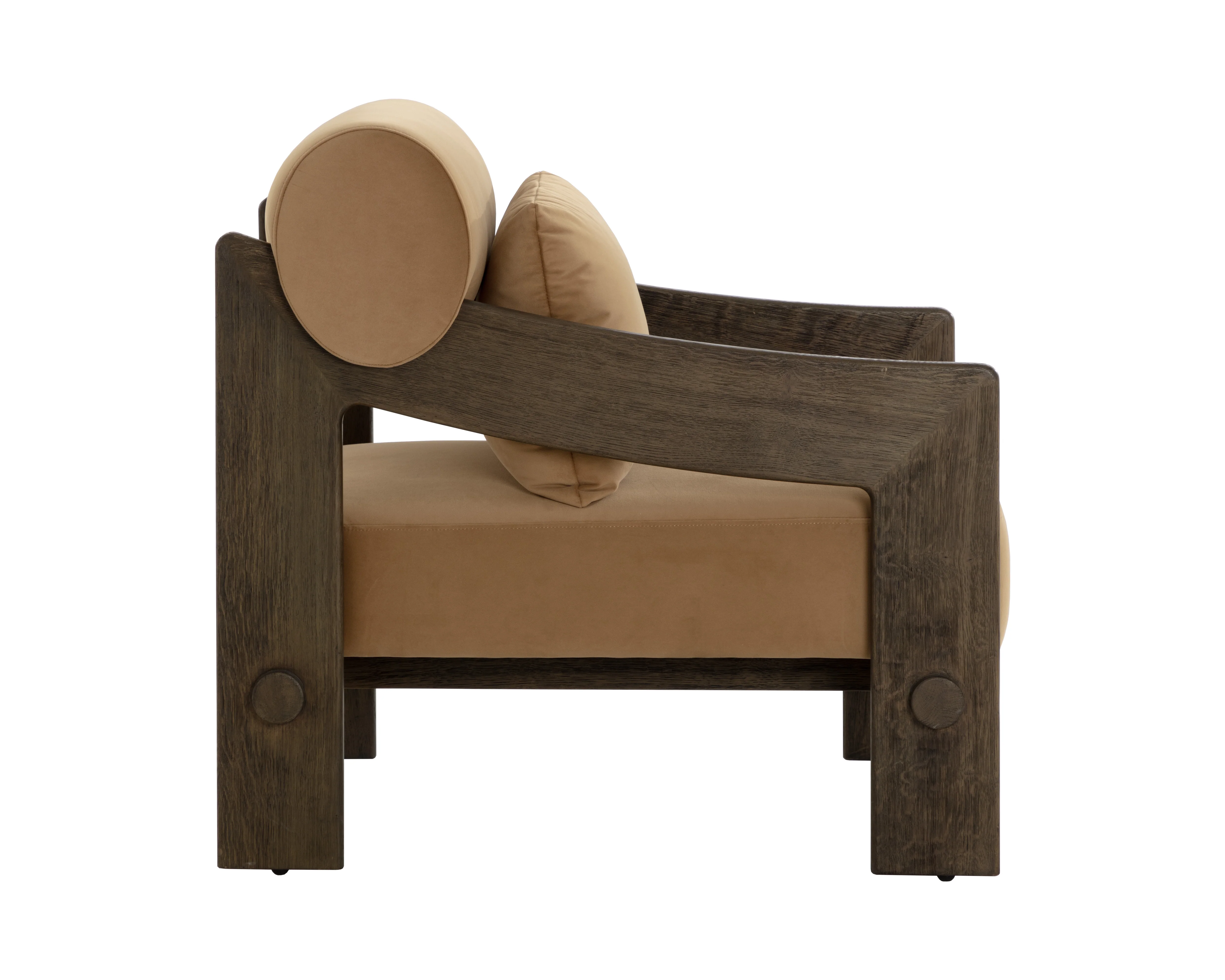 Sunpan Reizo Lounge Chair - Distressed Brown - Kona Camel - Image 3
