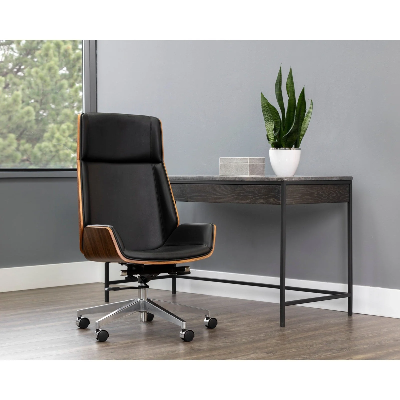 Sunpan Rhett Office Chair - Dillon Black - Image 2
