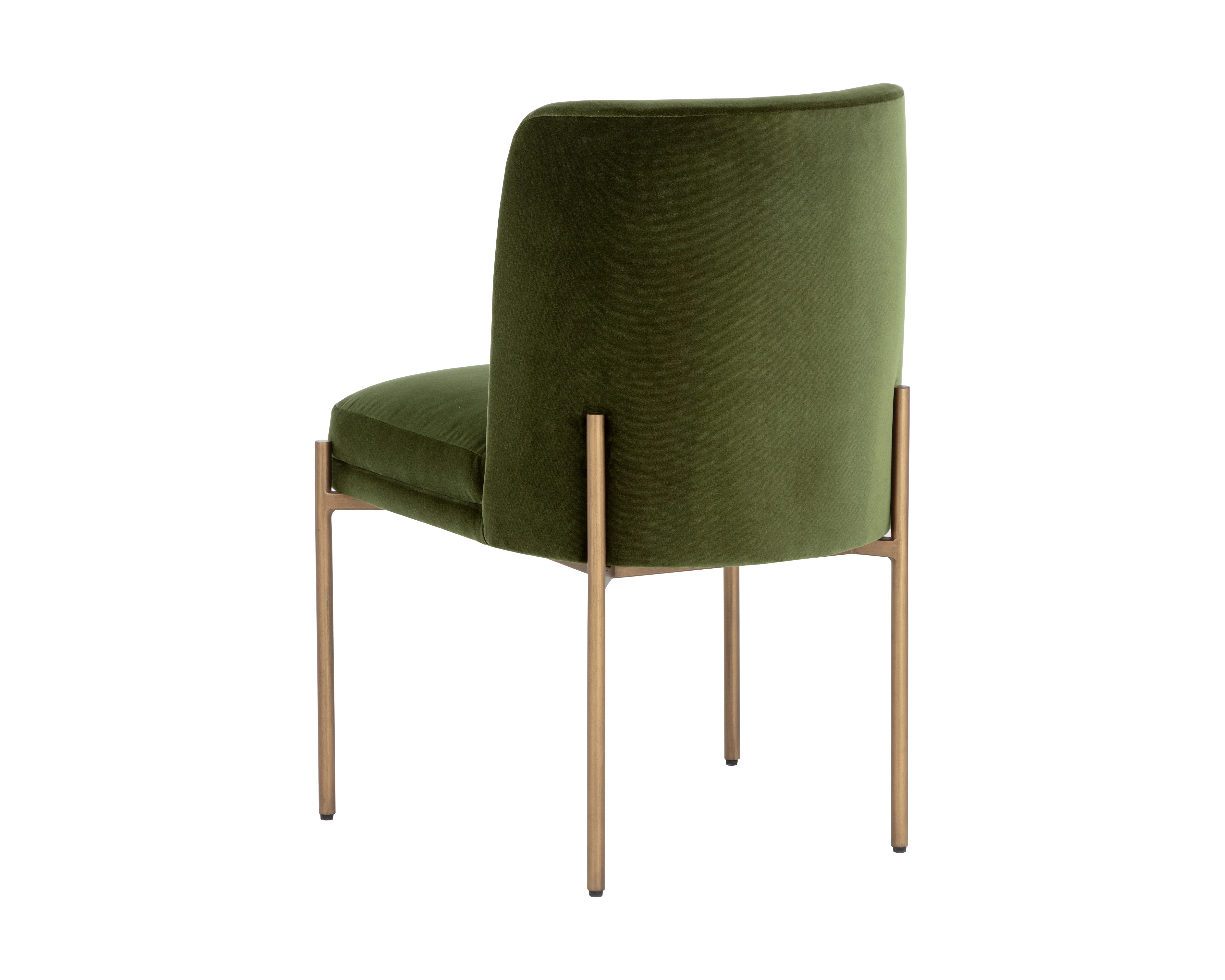 Sunpan Richie Dining Chair - Antique Brass - Forest Green - Image 3