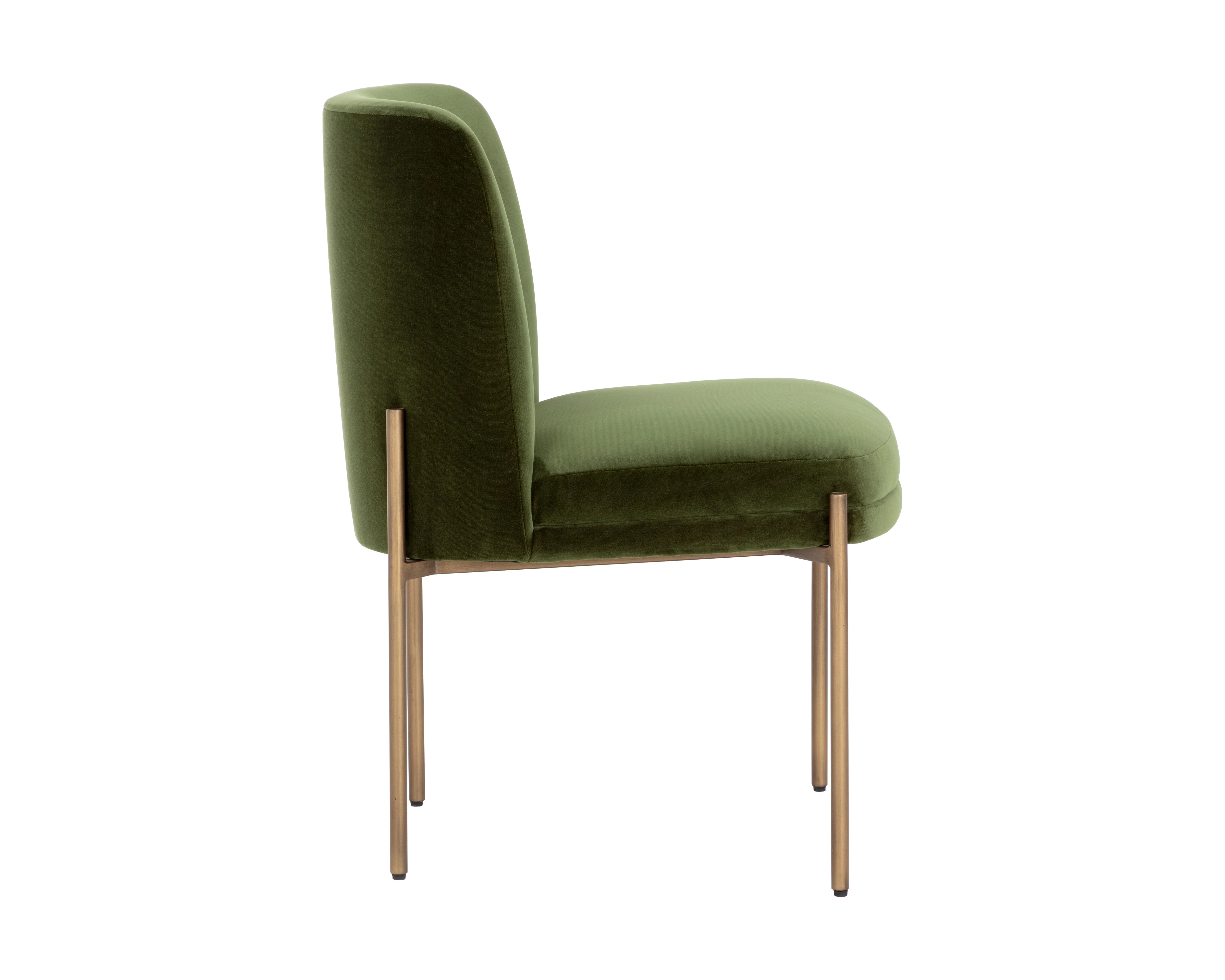 Sunpan Richie Dining Chair - Antique Brass - Forest Green - Image 4