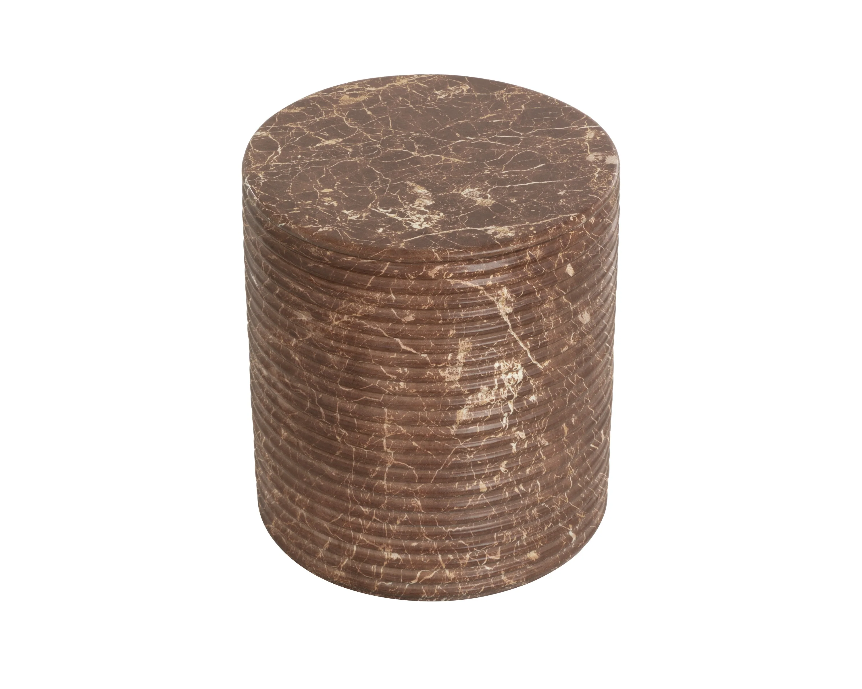 Sunpan Riva Stool - Marble Look - Mocha - Image 2