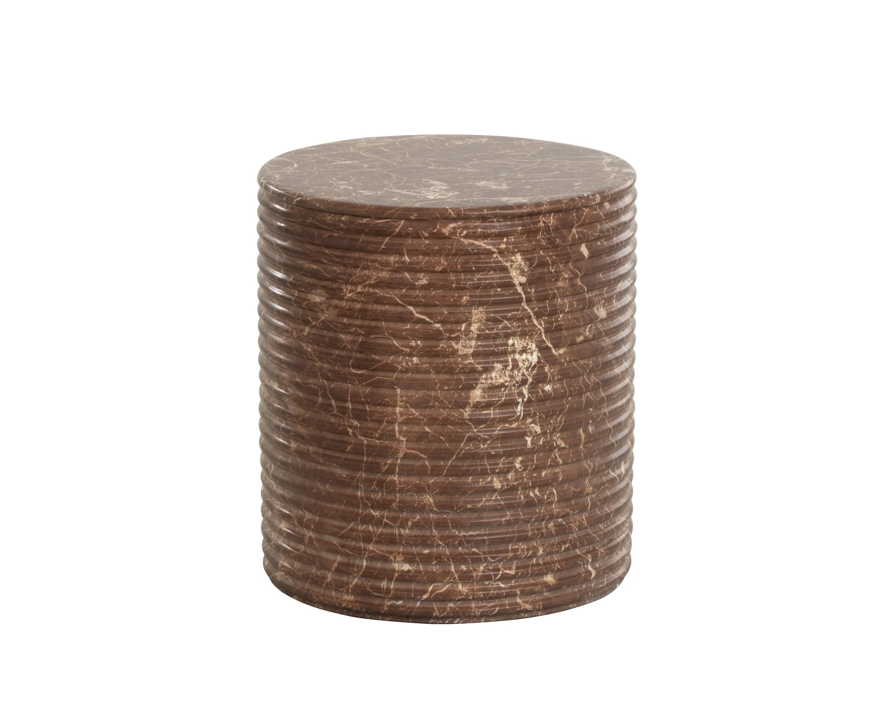 Sunpan Riva Stool - Marble Look - Mocha - Image 3