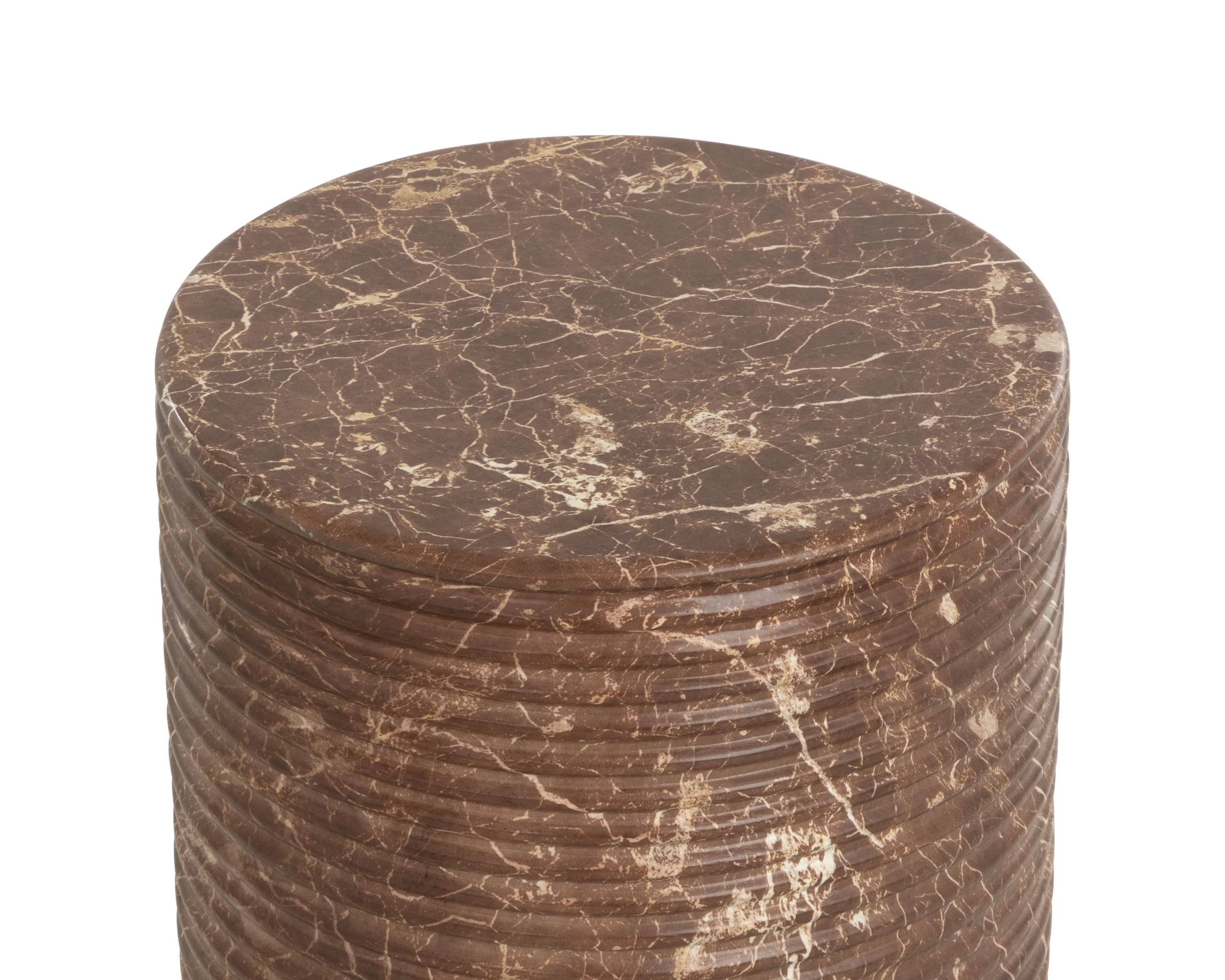 Sunpan Riva Stool - Marble Look - Mocha - Image 4