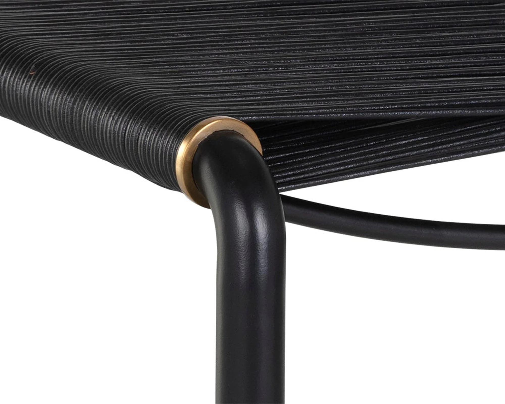 Sunpan Riz Stool - Black Leather - Image 4