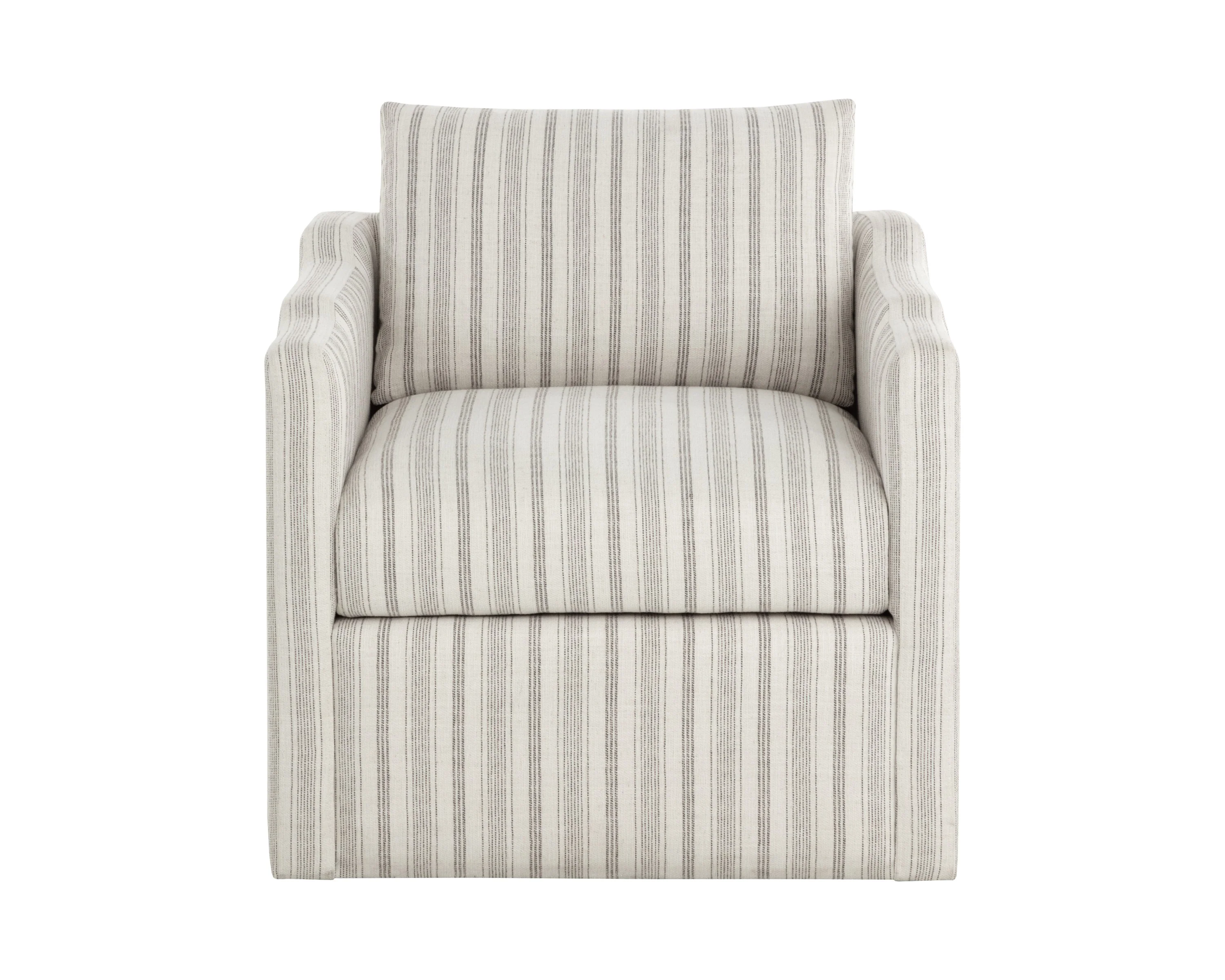 Sunpan Roosevelt Swivel Lounge Chair - Gifford Script - Image 2
