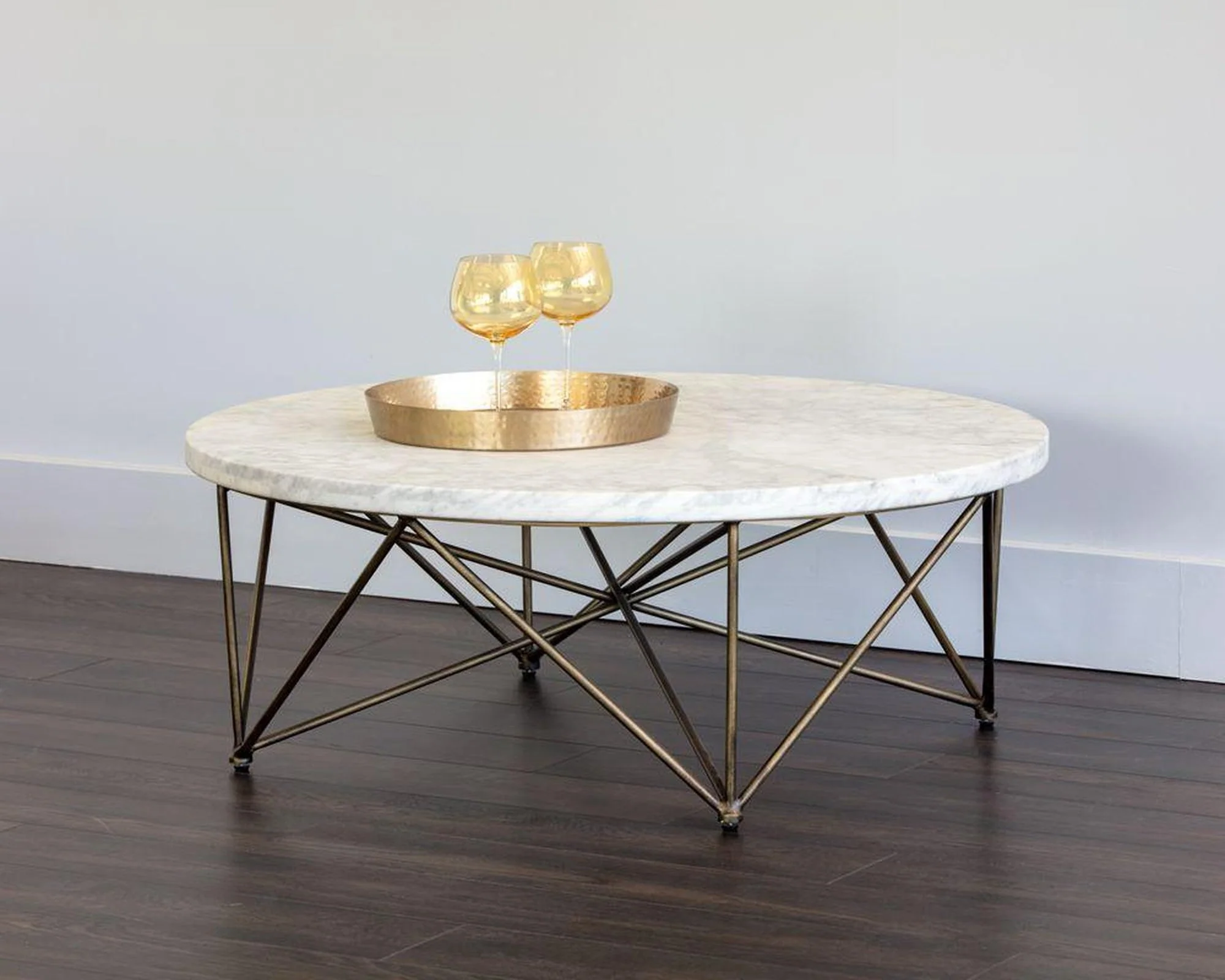 Sunpan Round Skyy Coffee Table Clearance - Image 6