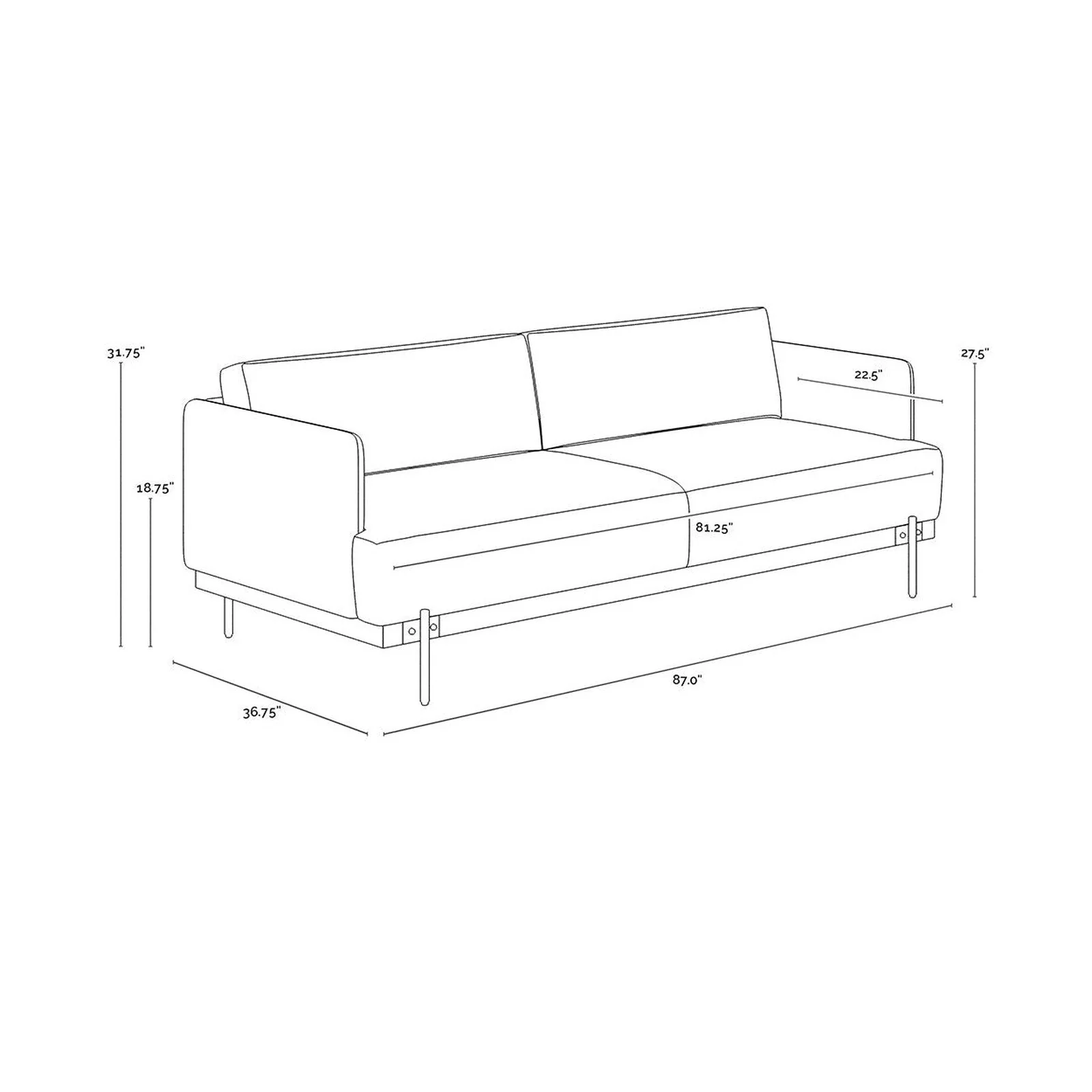 Sunpan Saul Sofa - Image 15