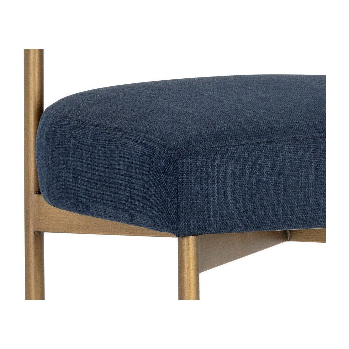 Sunpan Seneca Counter Stool - Antique Brass - Arena Navy - Image 3
