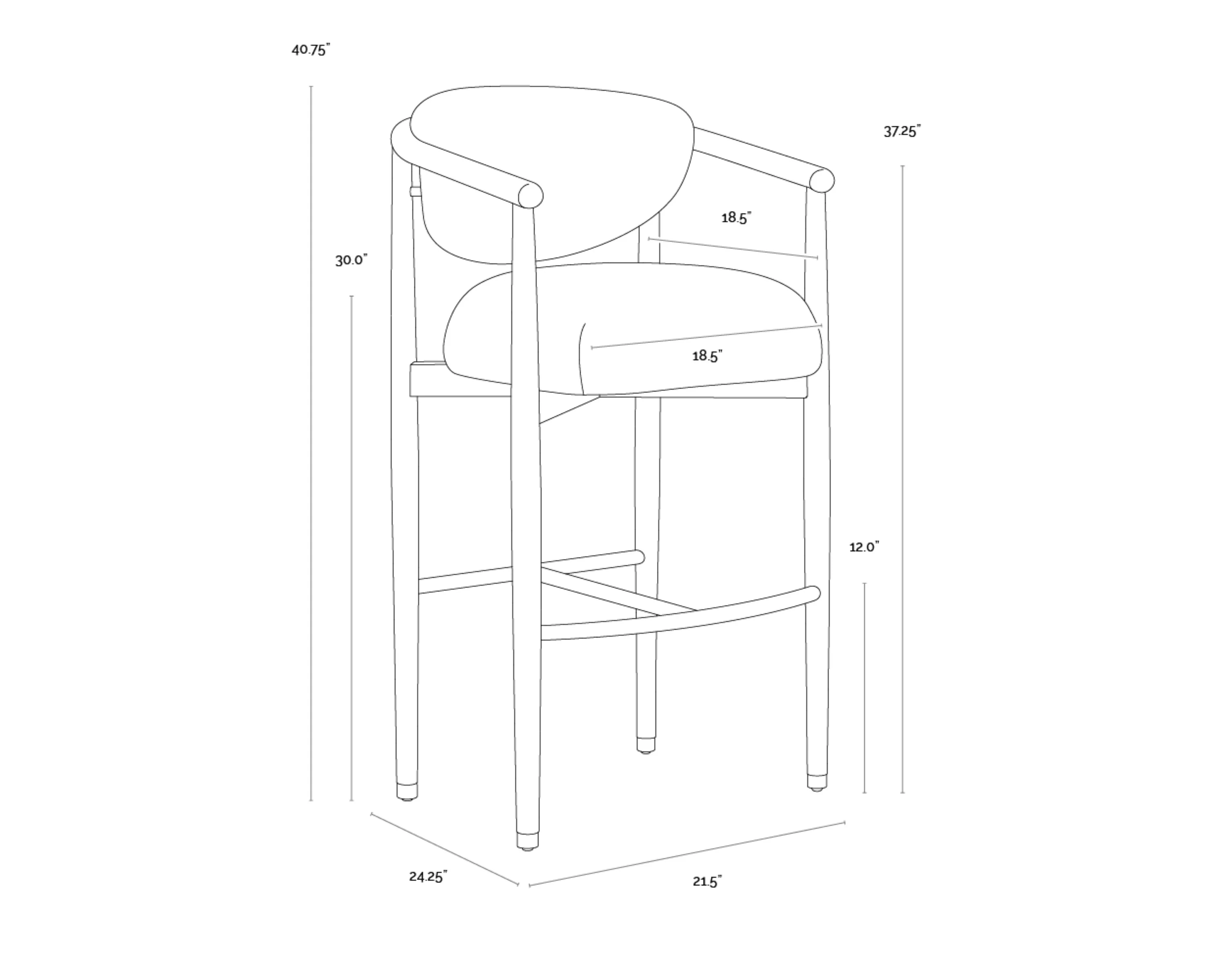 Sunpan Sigrid Barstool - Image 11