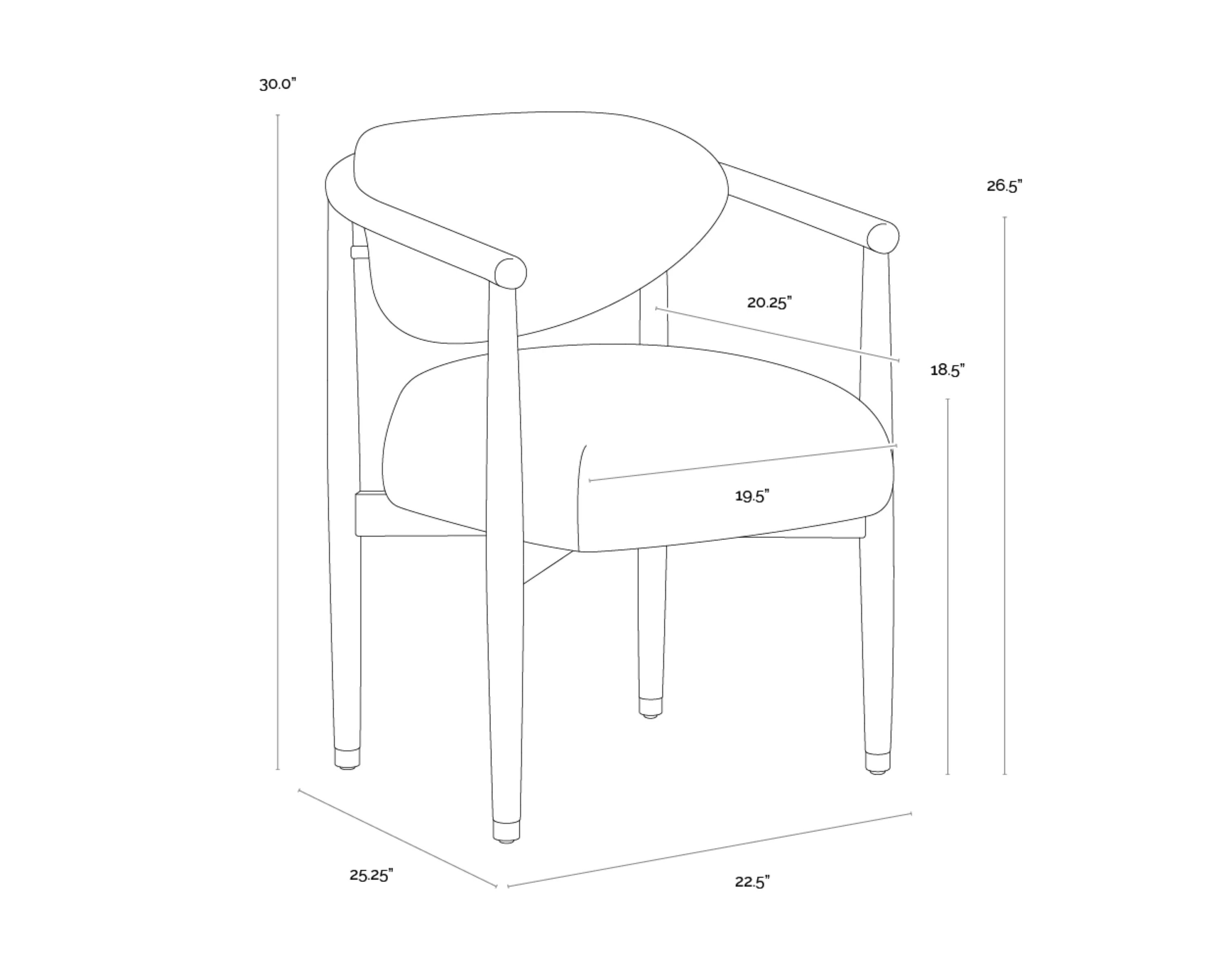 Sunpan Sigrid Dining Armchair - Image 11