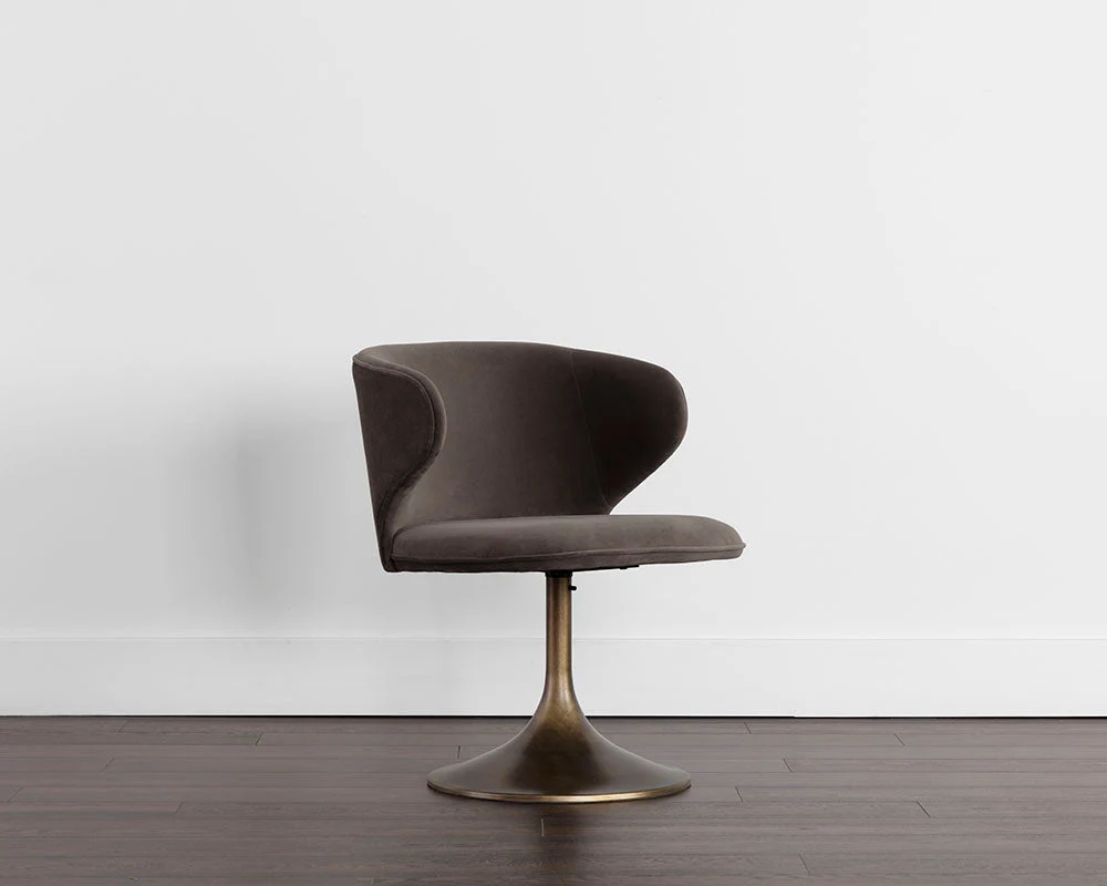 Sunpan Simone Swivel Dining Chair - Meg Ash - Image 2