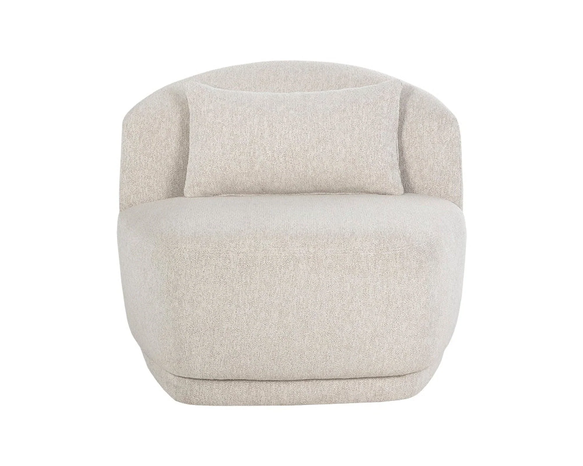 Sunpan Soraya Swivel Armless Chair - Dove Cream Clearance - Image 2