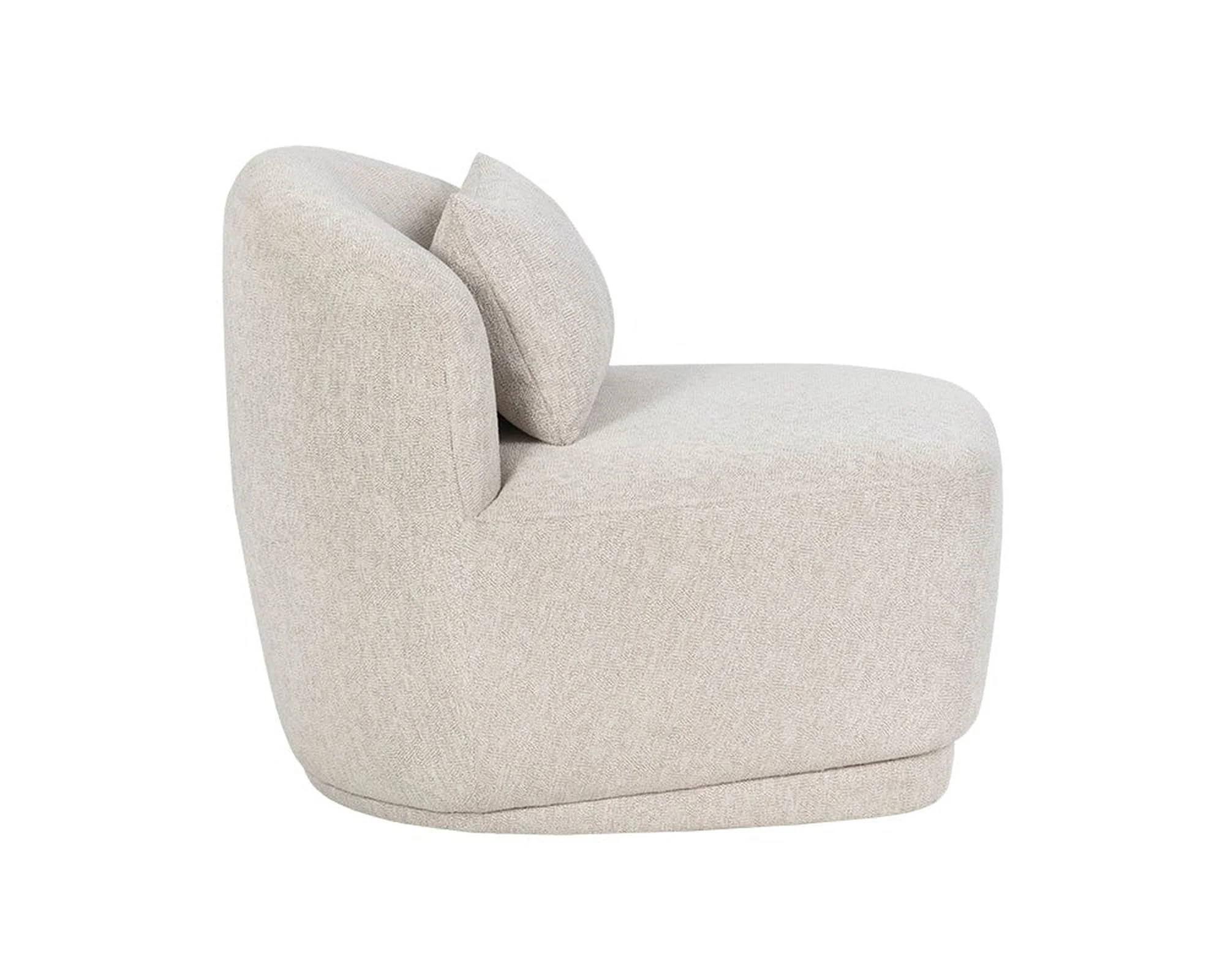 Sunpan Soraya Swivel Armless Chair - Dove Cream Clearance - Image 3