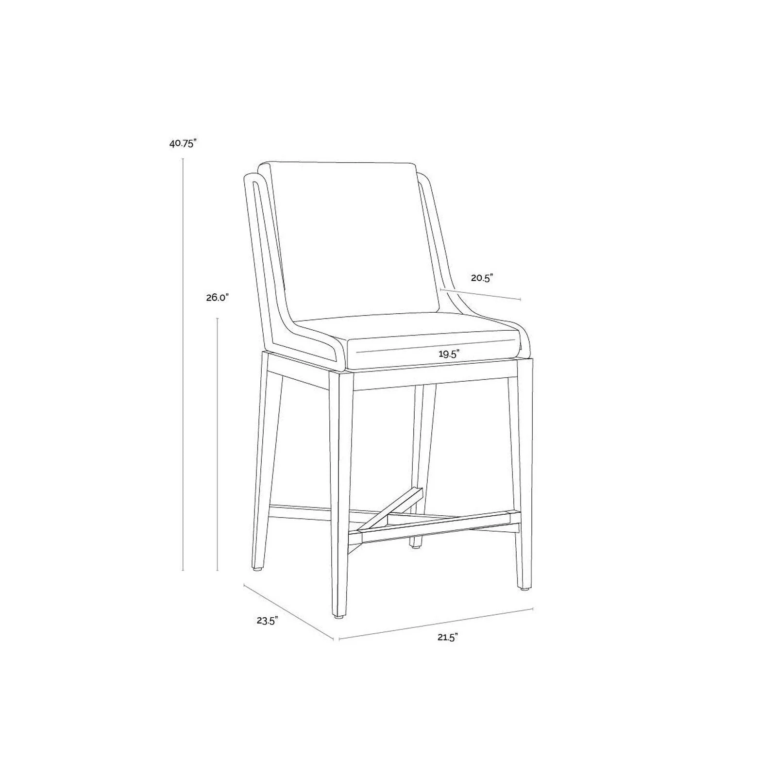 Sunpan Sorrento Counter Stool Clearance - Image 7