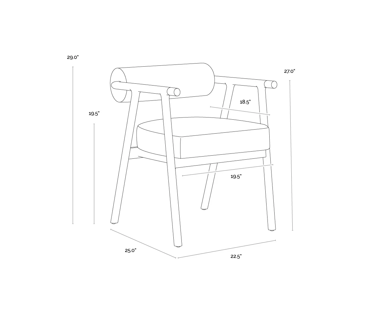 Sunpan Sova Dining Armchair - Image 14