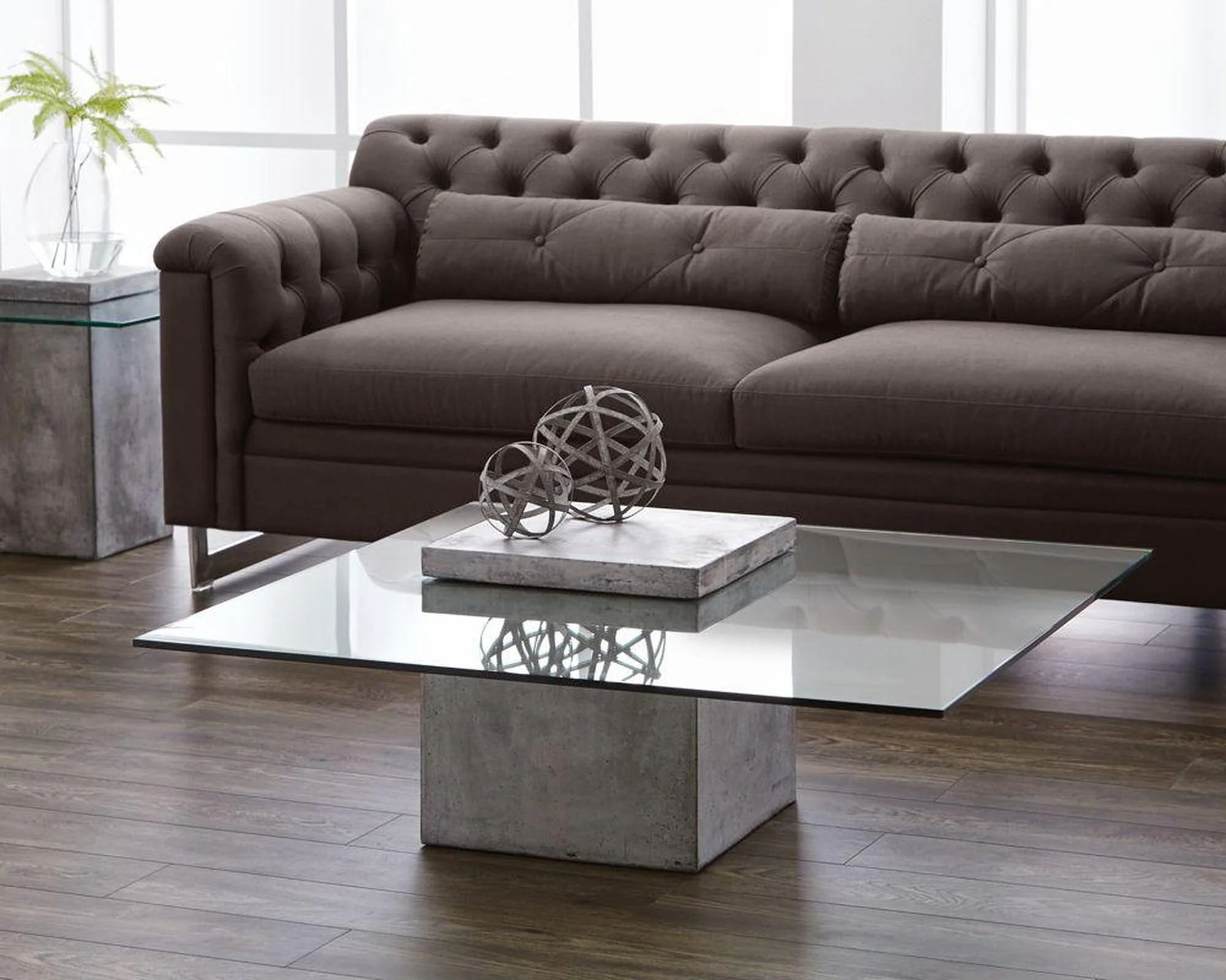 Sunpan Square Grange Coffee Table - Anthracite Grey - Image 4