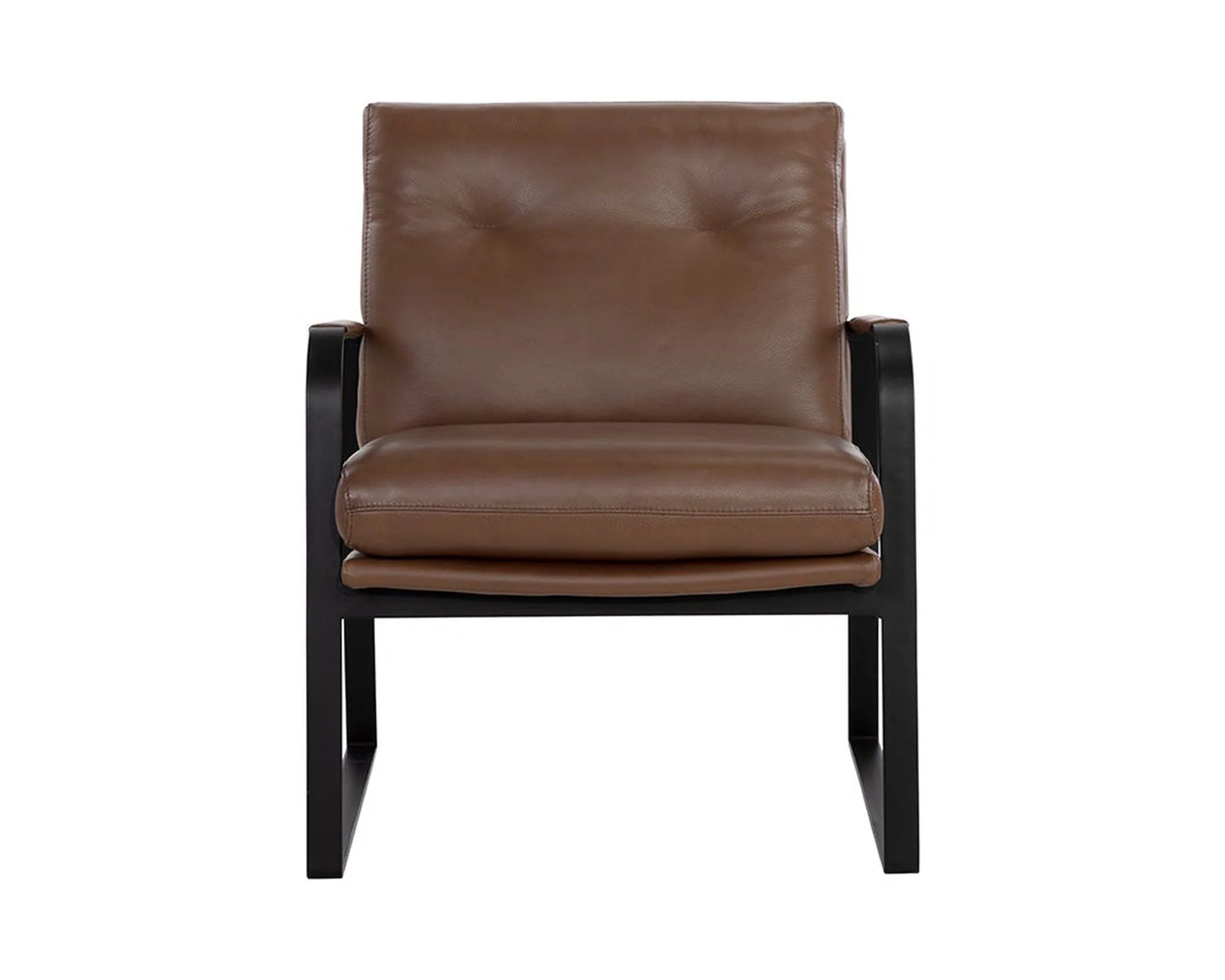 Sunpan Sterling Lounge Chair - Missouri Mahogany Leather Clearance - Image 2