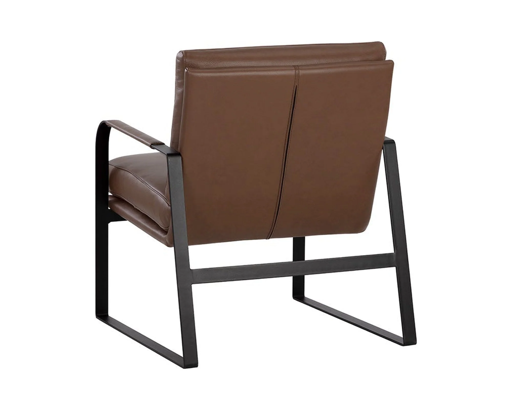 Sunpan Sterling Lounge Chair - Missouri Mahogany Leather Clearance - Image 4