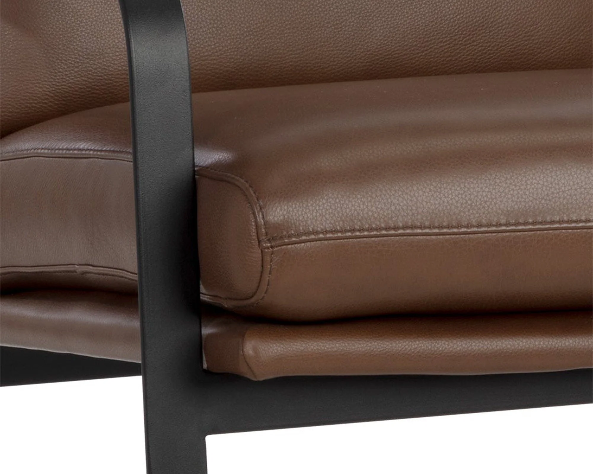 Sunpan Sterling Lounge Chair - Missouri Mahogany Leather Clearance - Image 5