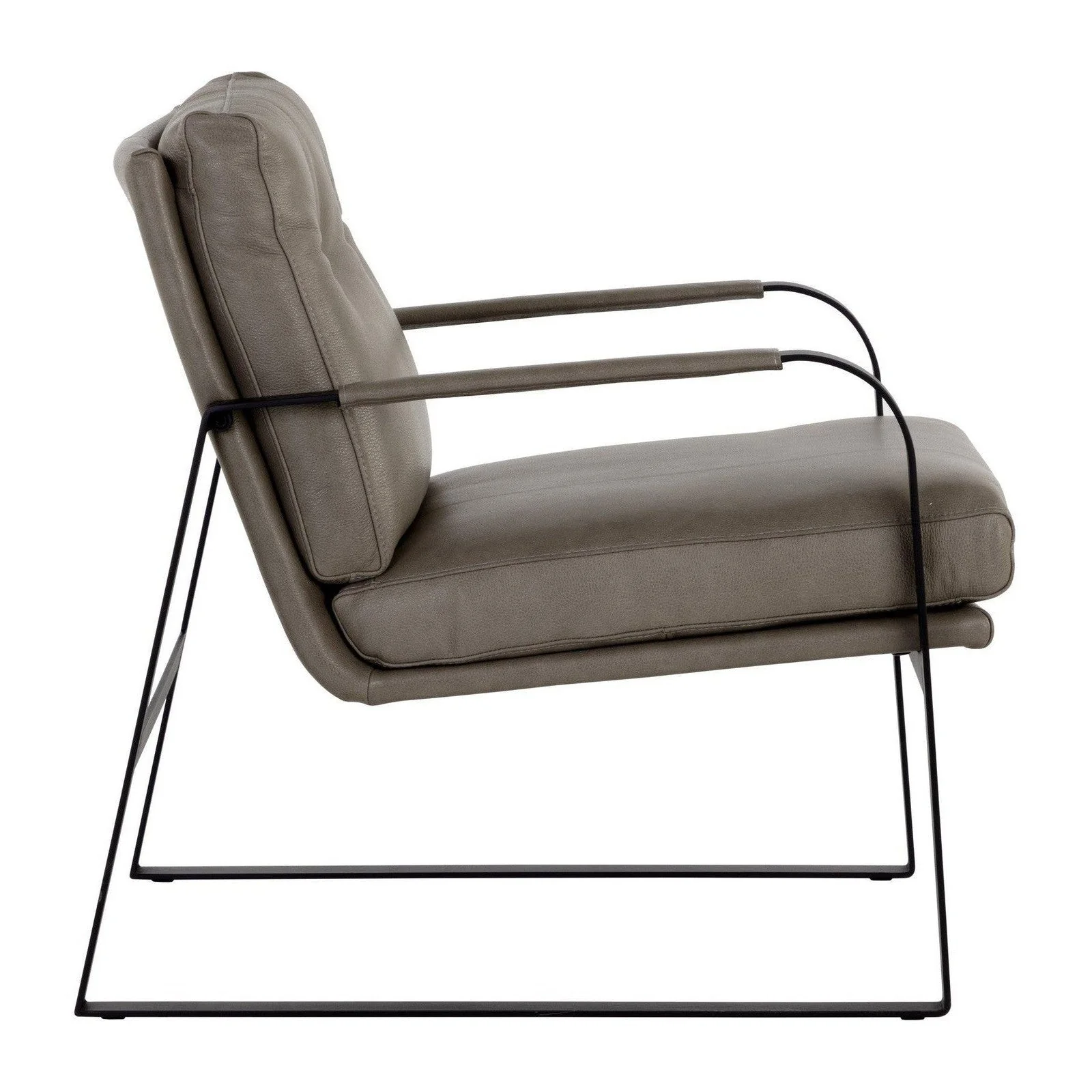 Sunpan Sterling Lounge Chair - Missouri Stone Leather Clearance - Image 3