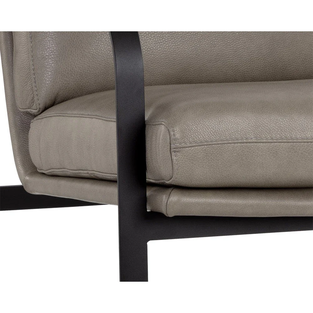Sunpan Sterling Lounge Chair - Missouri Stone Leather Clearance - Image 6