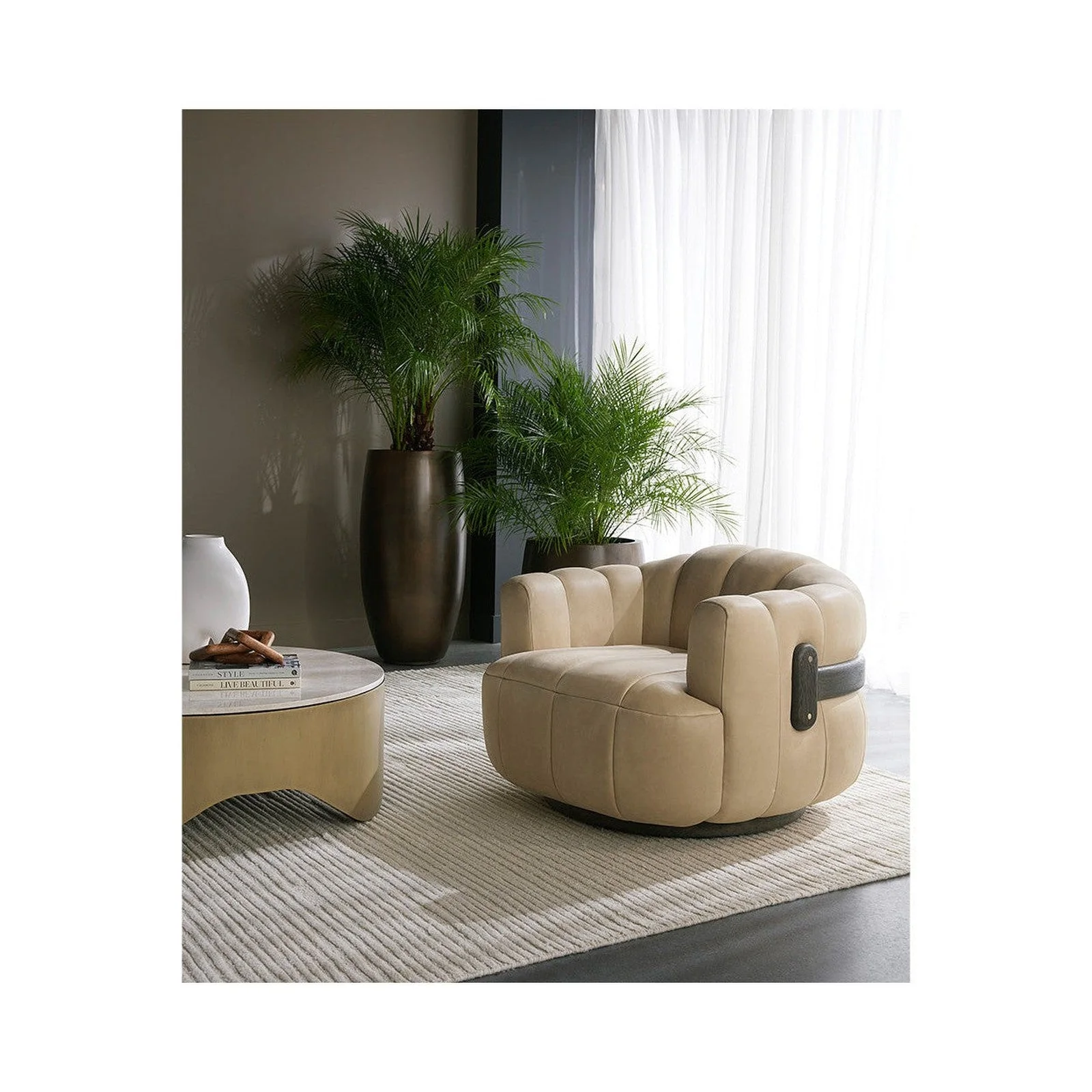 Sunpan Tadeo Swivel Lounge Chair - Image 2