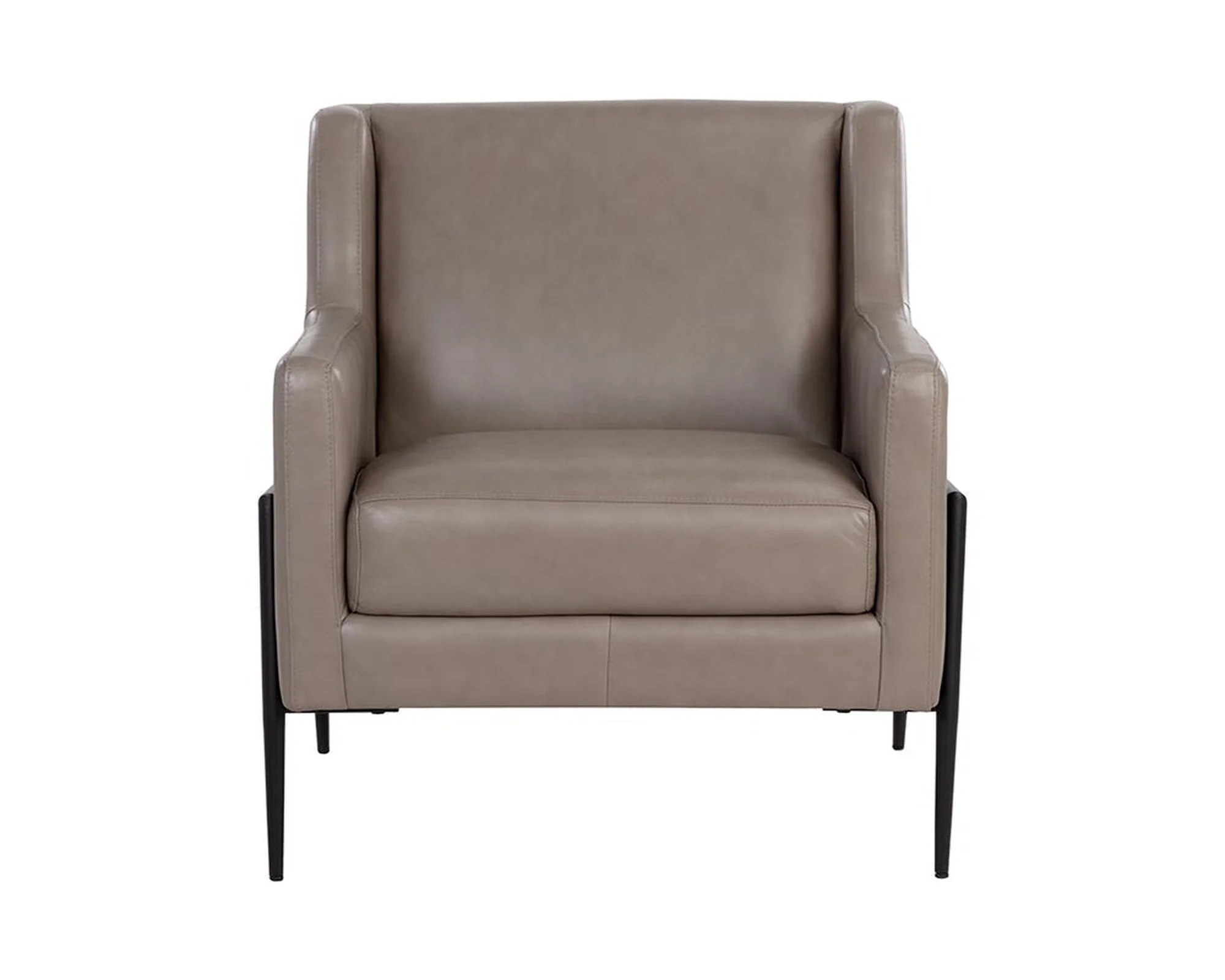 Sunpan Talula Lounge Chair - Alpine Grey Leather Clearance - Image 2