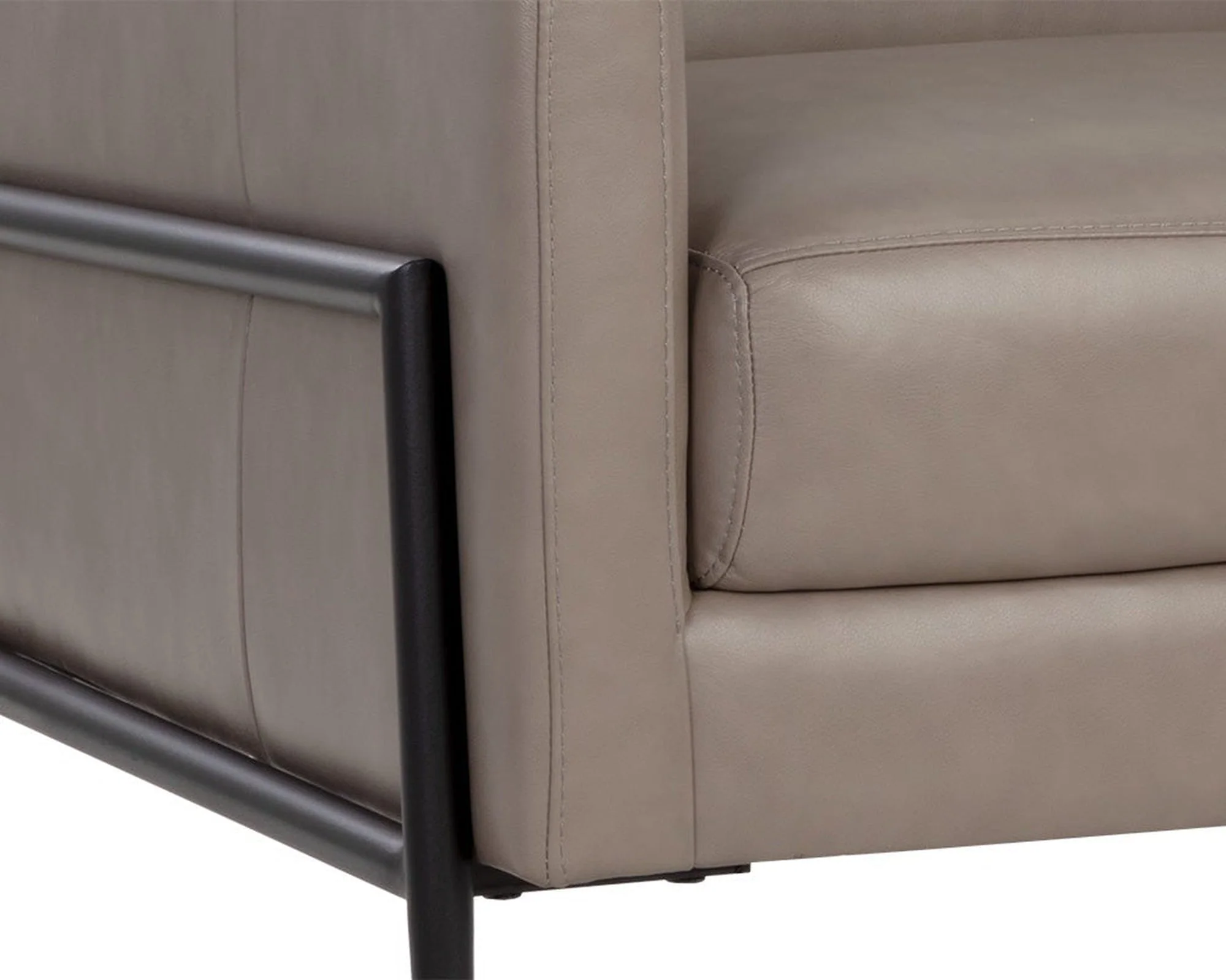 Sunpan Talula Lounge Chair - Alpine Grey Leather Clearance - Image 5