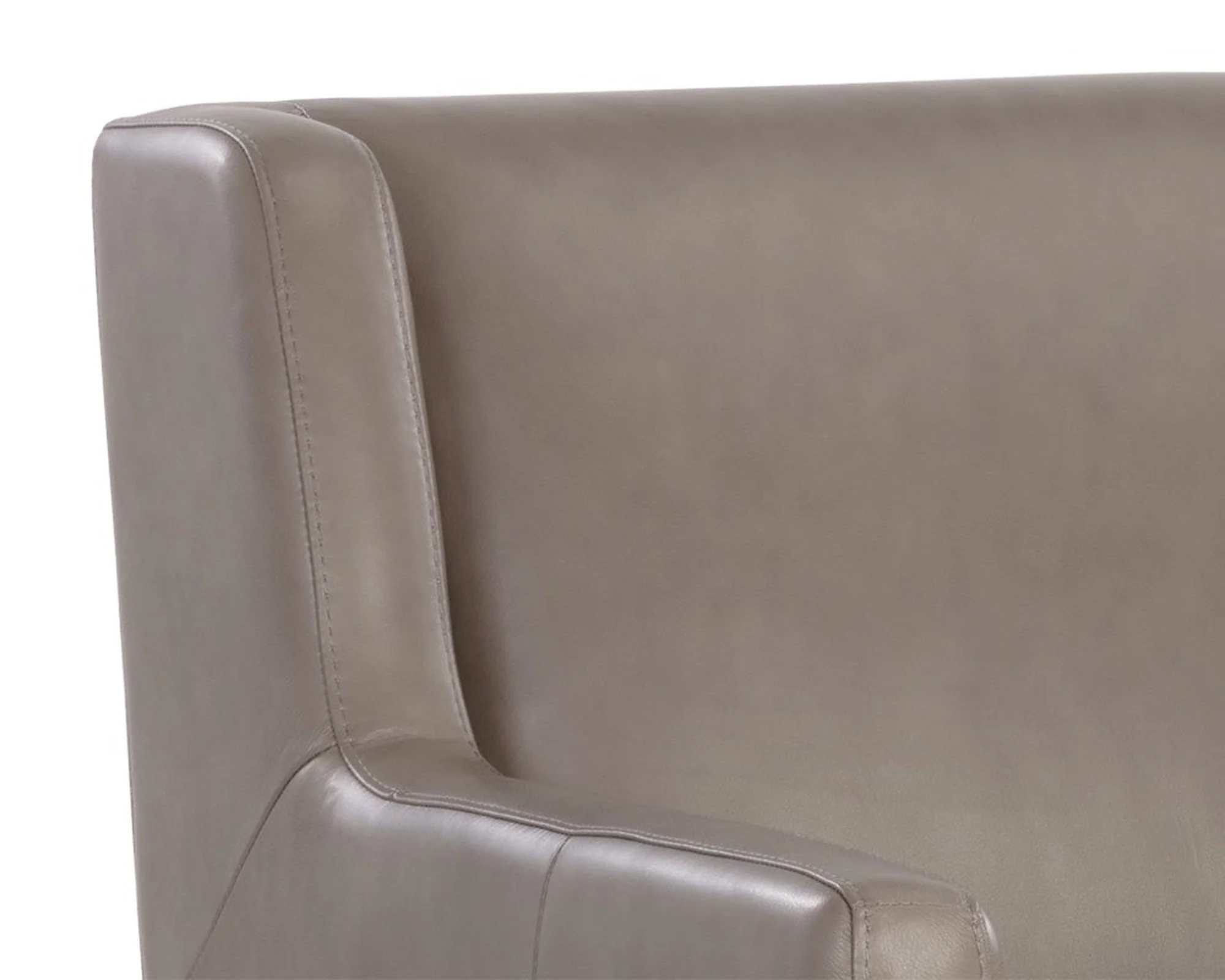 Sunpan Talula Lounge Chair - Alpine Grey Leather Clearance - Image 6