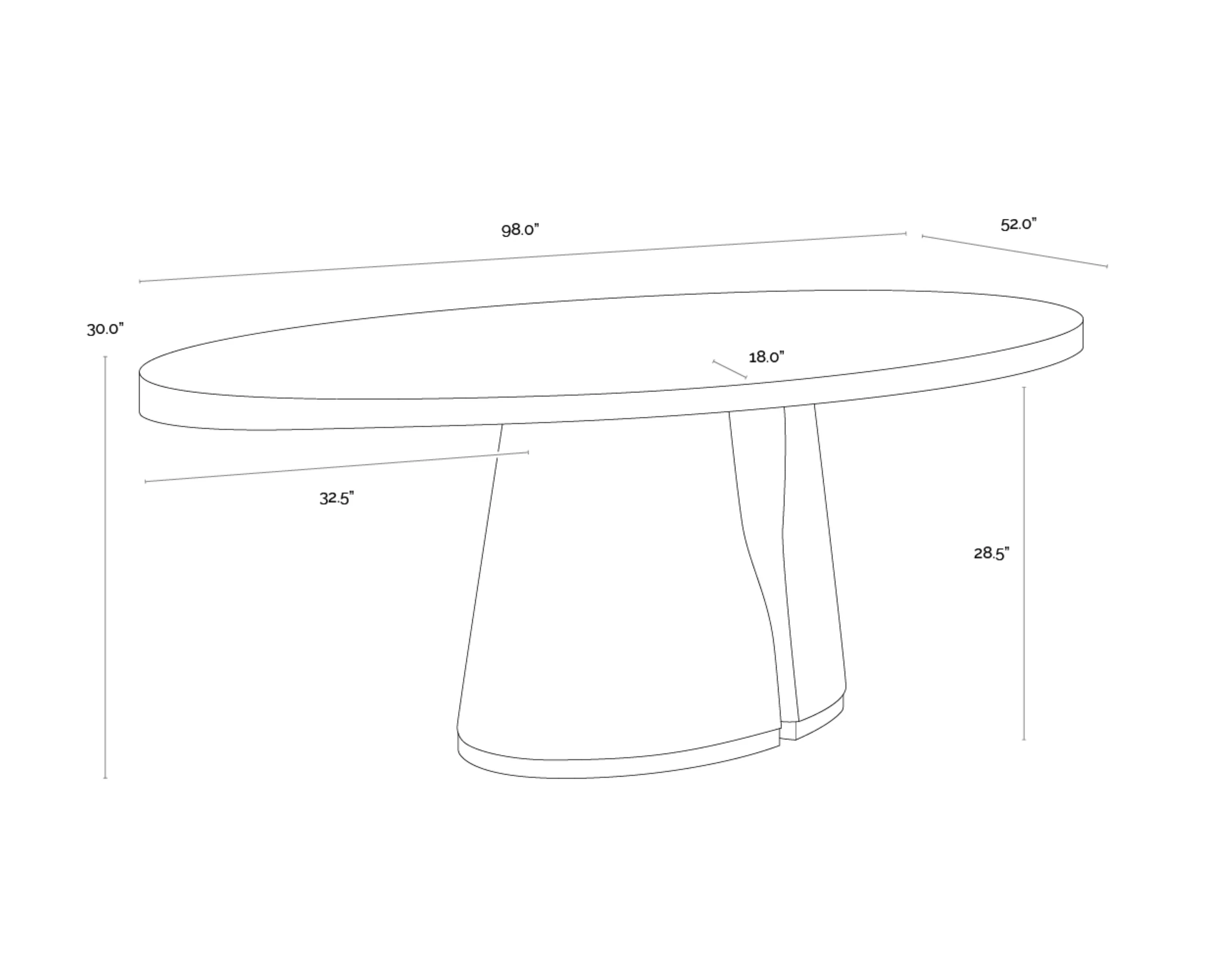 Sunpan Tasmin Dining Table - 98" - Image 6