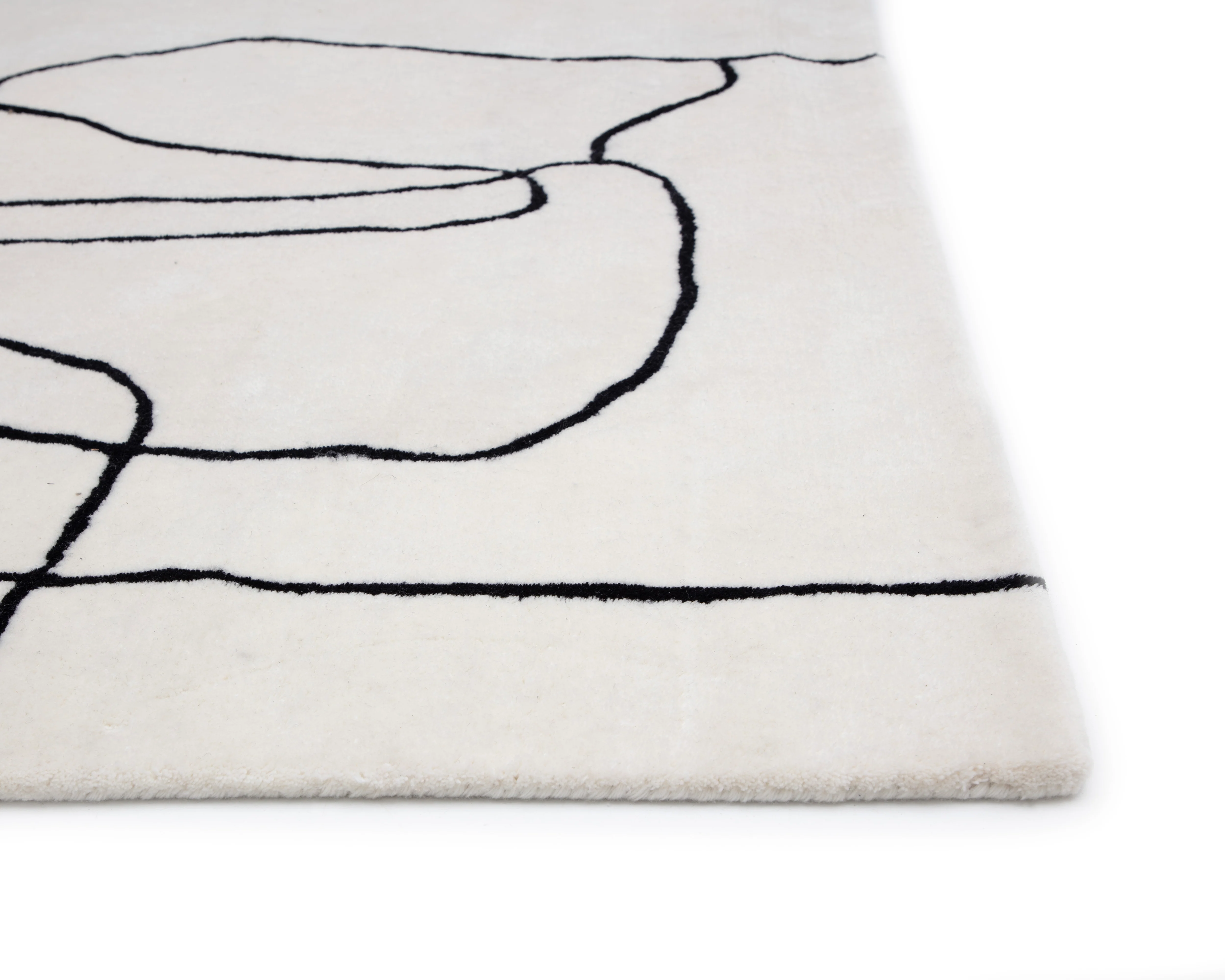Sunpan Tilda Hand -Tufted Rug - Ivory / Charcoal - Image 3