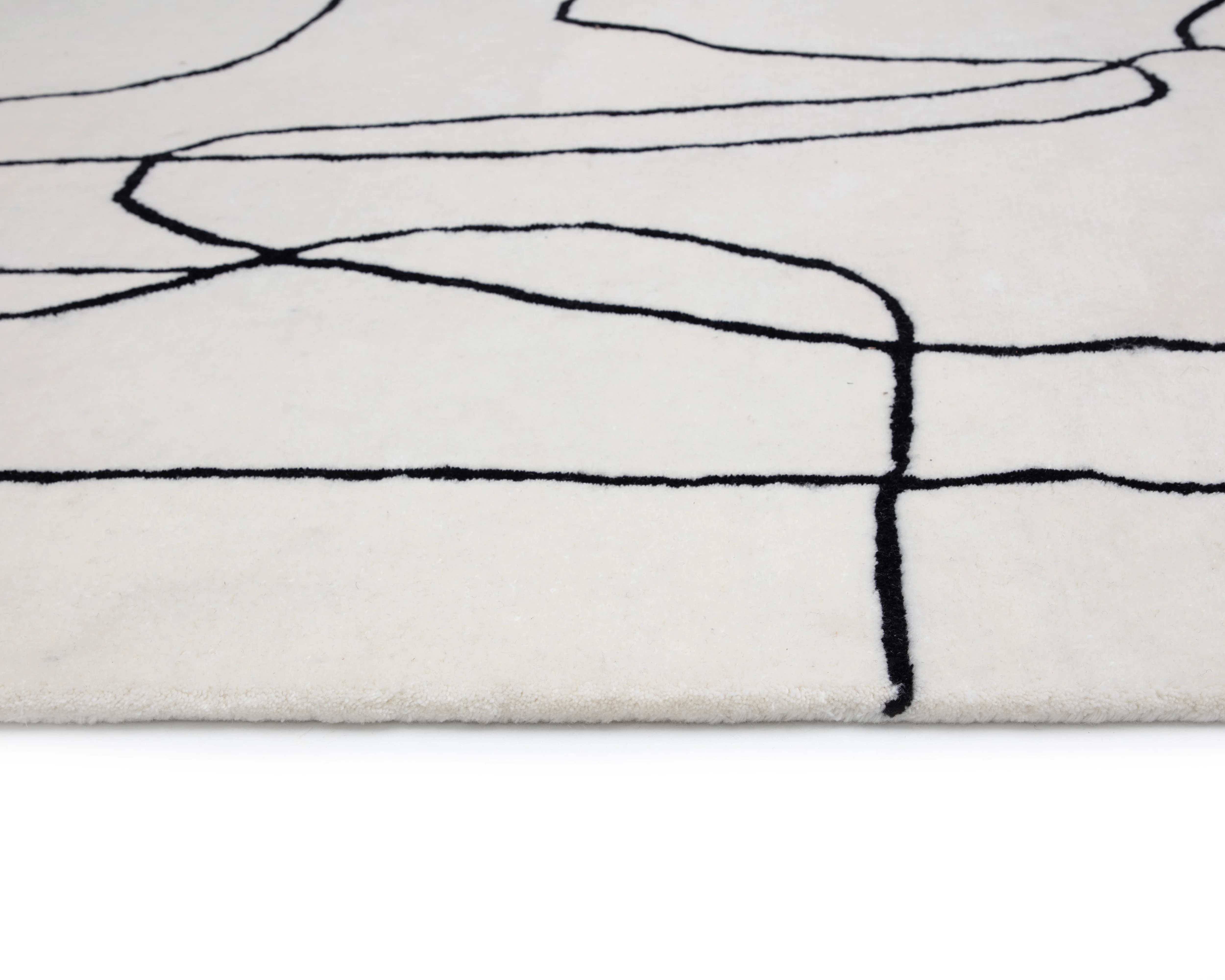 Sunpan Tilda Hand -Tufted Rug - Ivory / Charcoal - Image 4