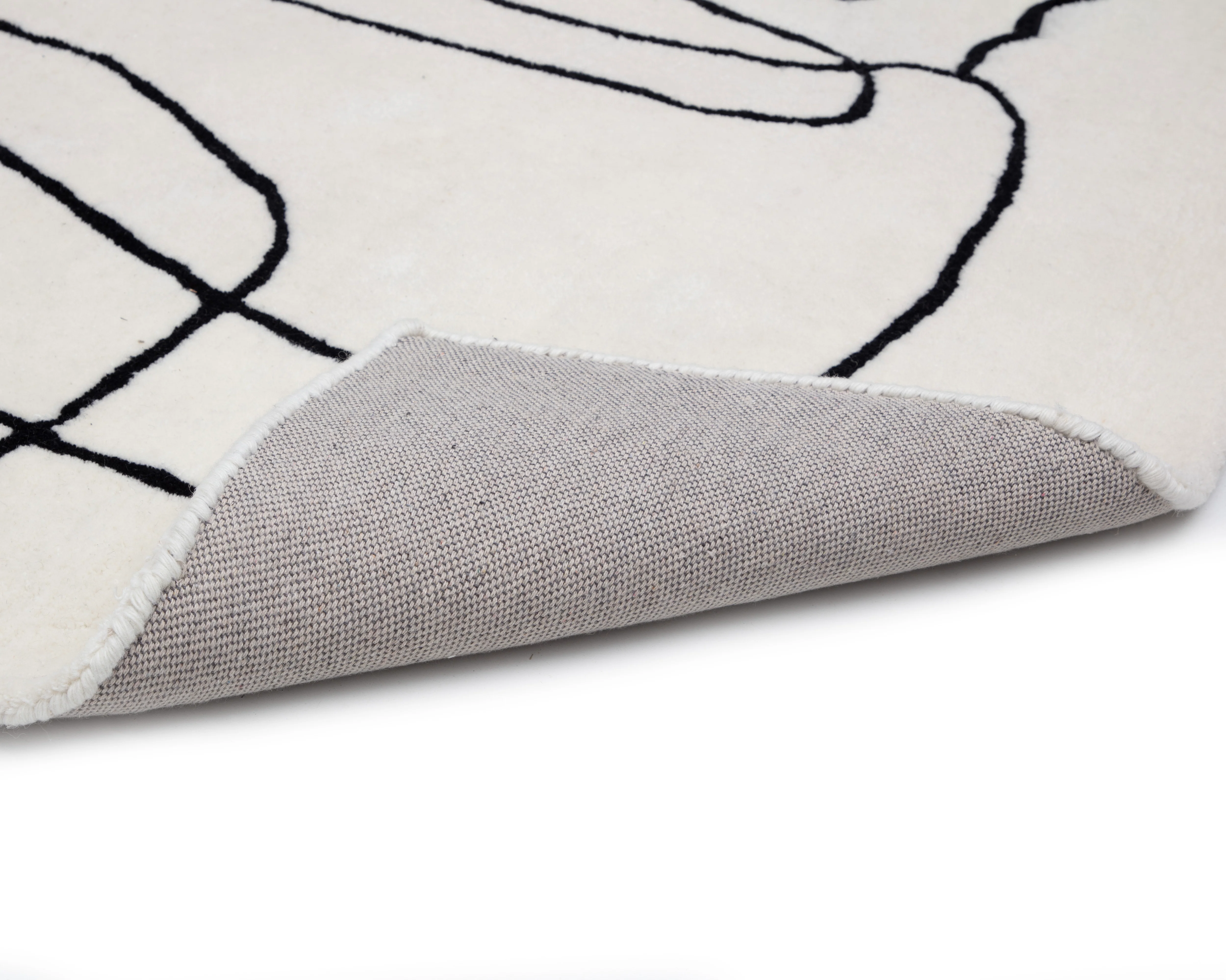 Sunpan Tilda Hand -Tufted Rug - Ivory / Charcoal - Image 5