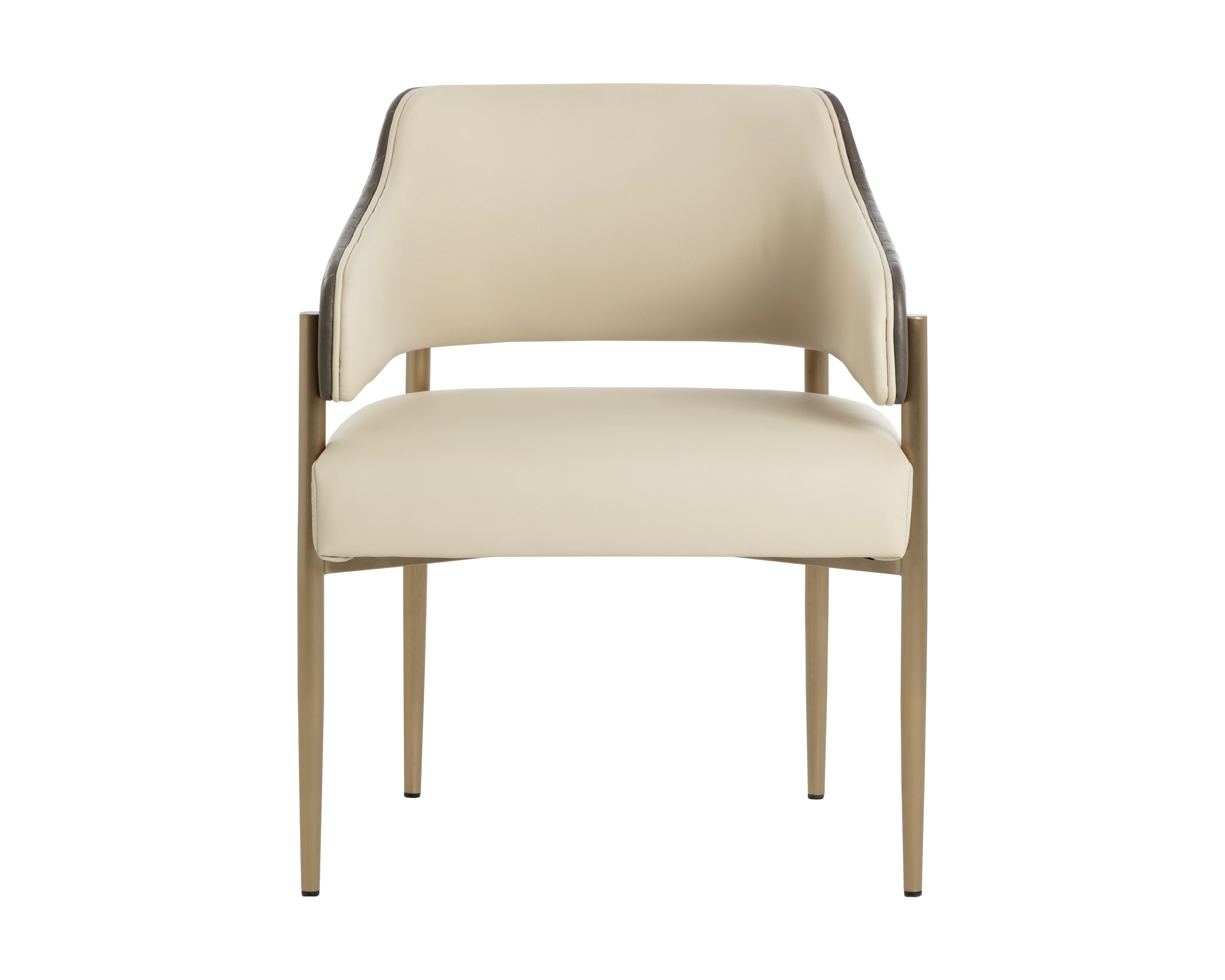 Sunpan Tova Dining Armchair - Dillon Cream / Bravo Ash - Image 2