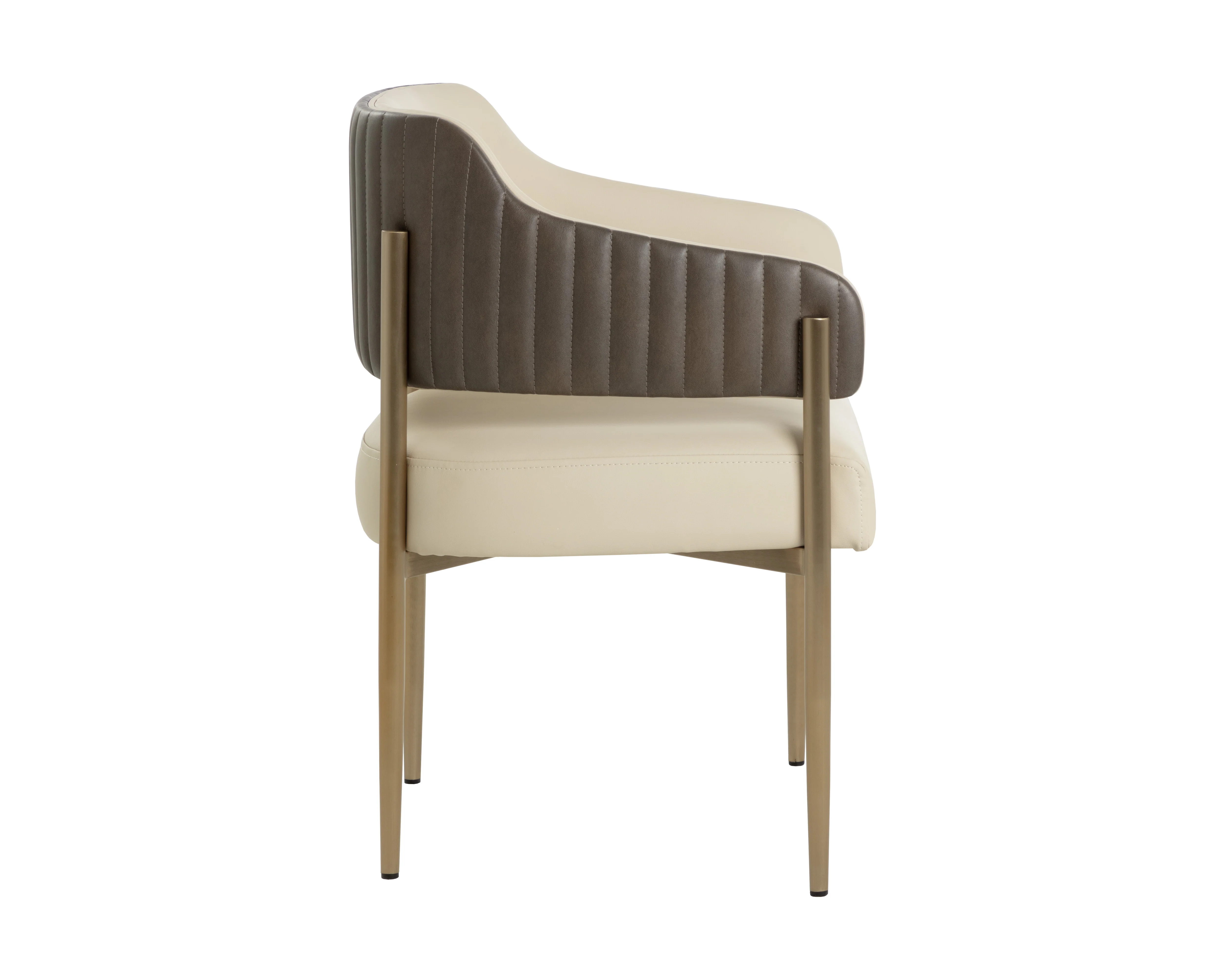 Sunpan Tova Dining Armchair - Dillon Cream / Bravo Ash - Image 5