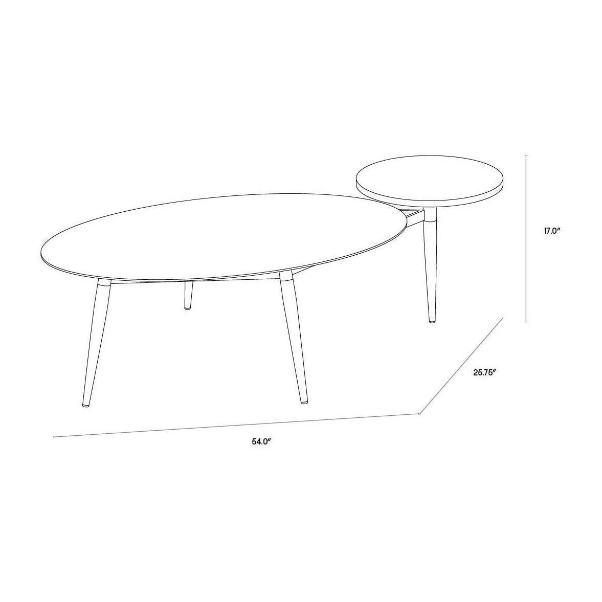 Sunpan Tuner Coffee Table - Oval - Image 5