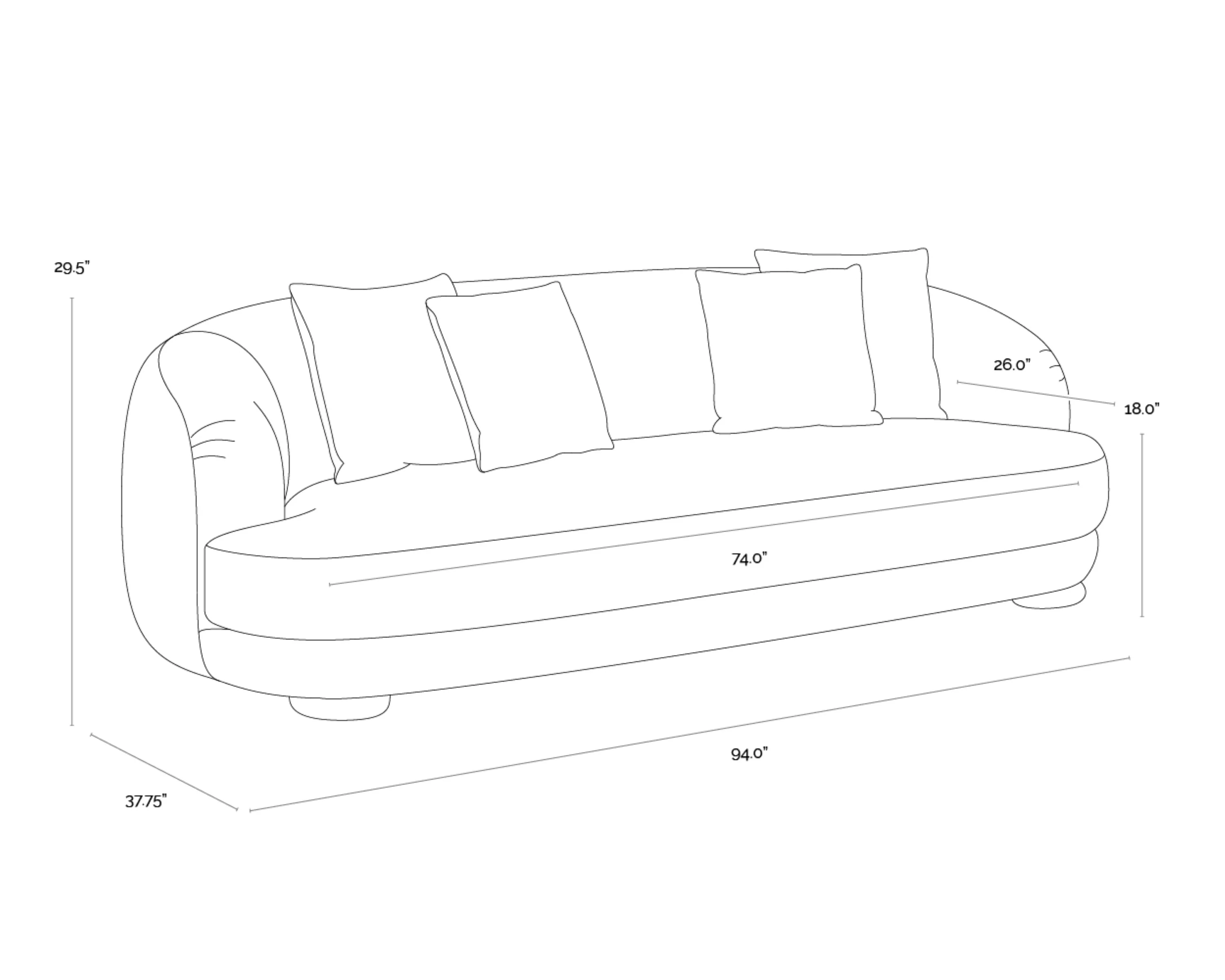 Sunpan Valentina Sofa - Kona Camel - Image 6